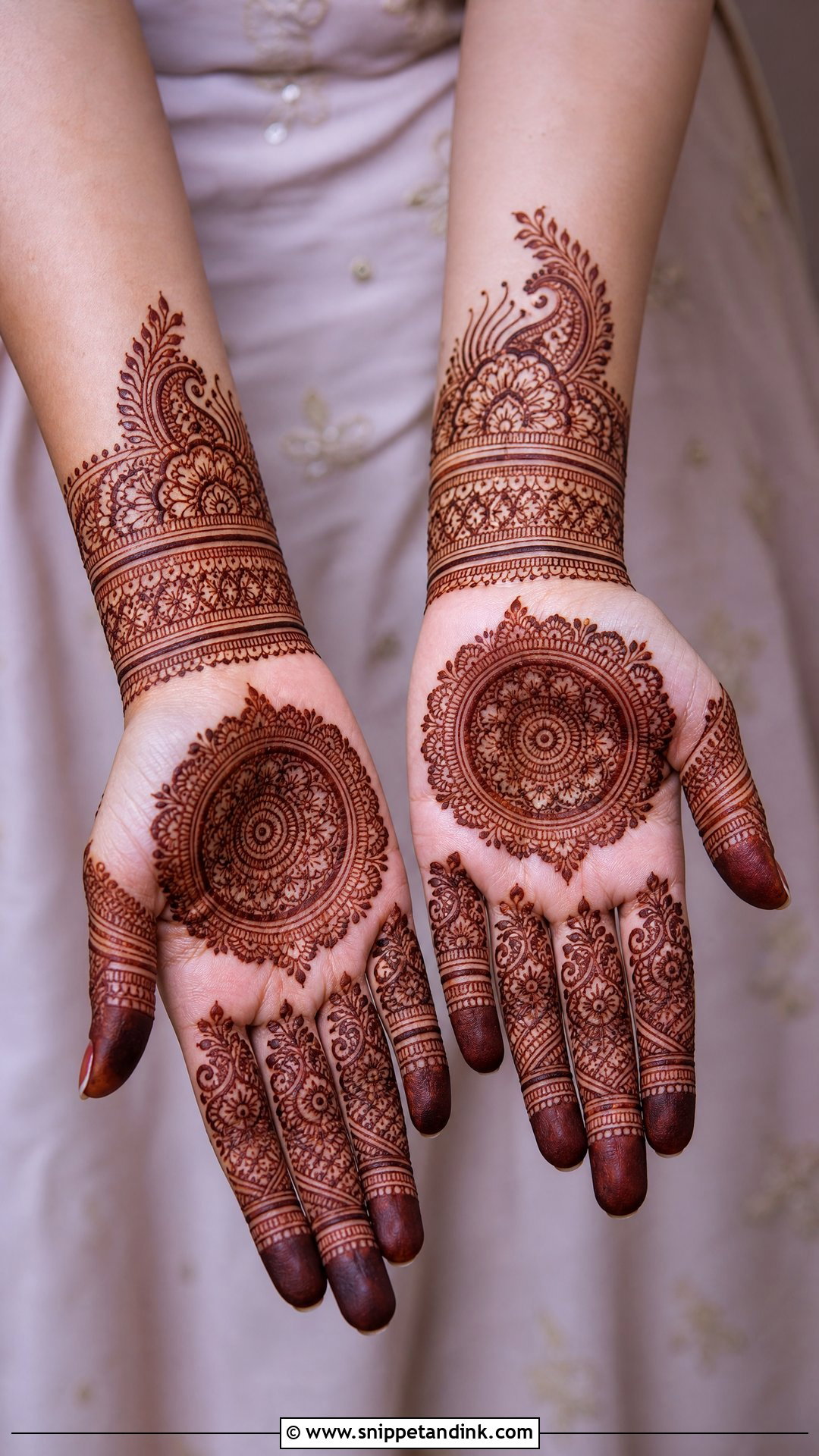 Front Hand Sister Wedding Mehndi Design - Snippet and Ink - 25 Sister Wedding Mehndi Design Ideas