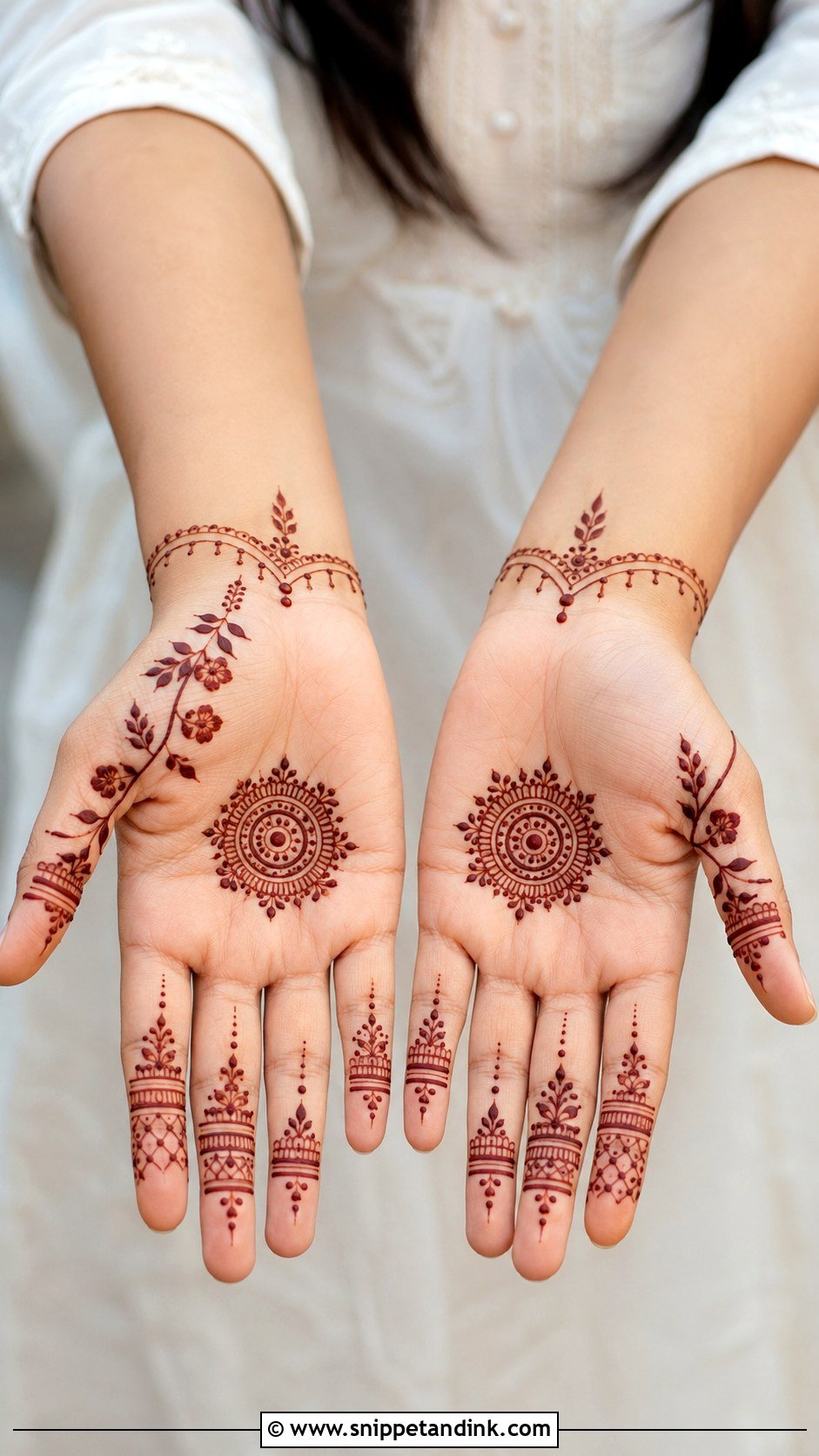 Front Hand Teen Mehndi Design - Snippet and Ink - 35 Latest Unique Front Hand Mehndi Designs