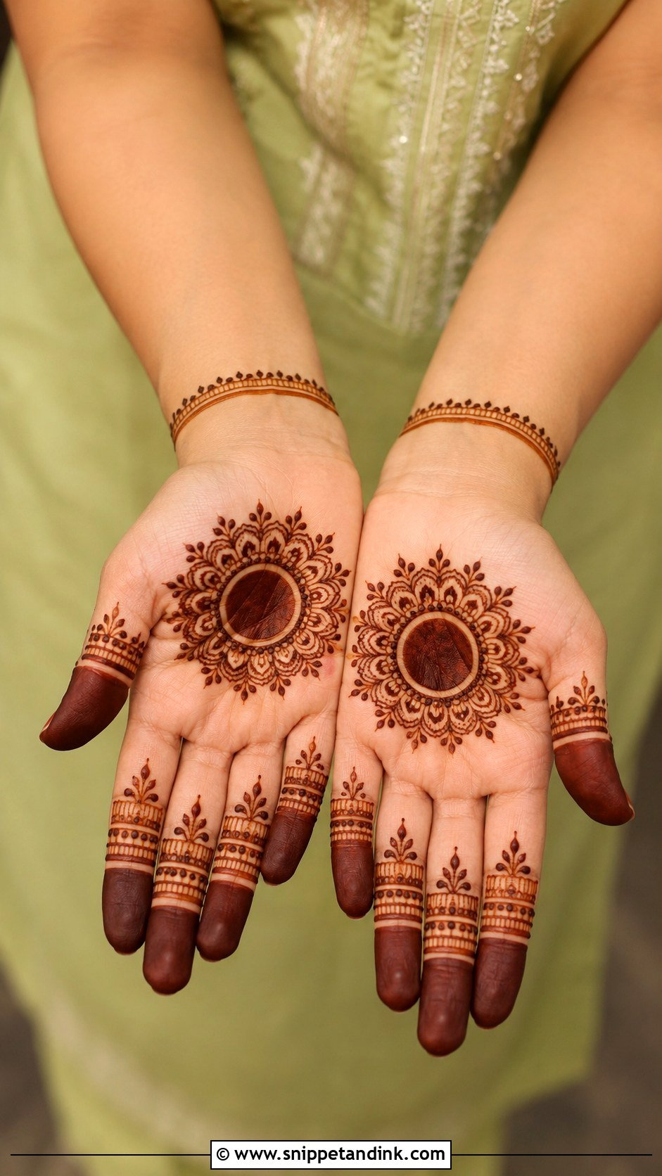 Front Hand Tikki Mehndi Design - Snippet and Ink - 35 Front Hand Mehndi Designs