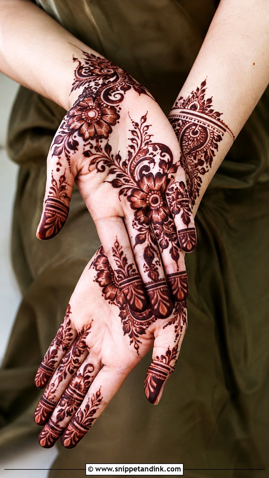 Front Hand Vine Mehndi Design - Snippet and Ink - 35 Stylish Front Hand Mehndi Designs