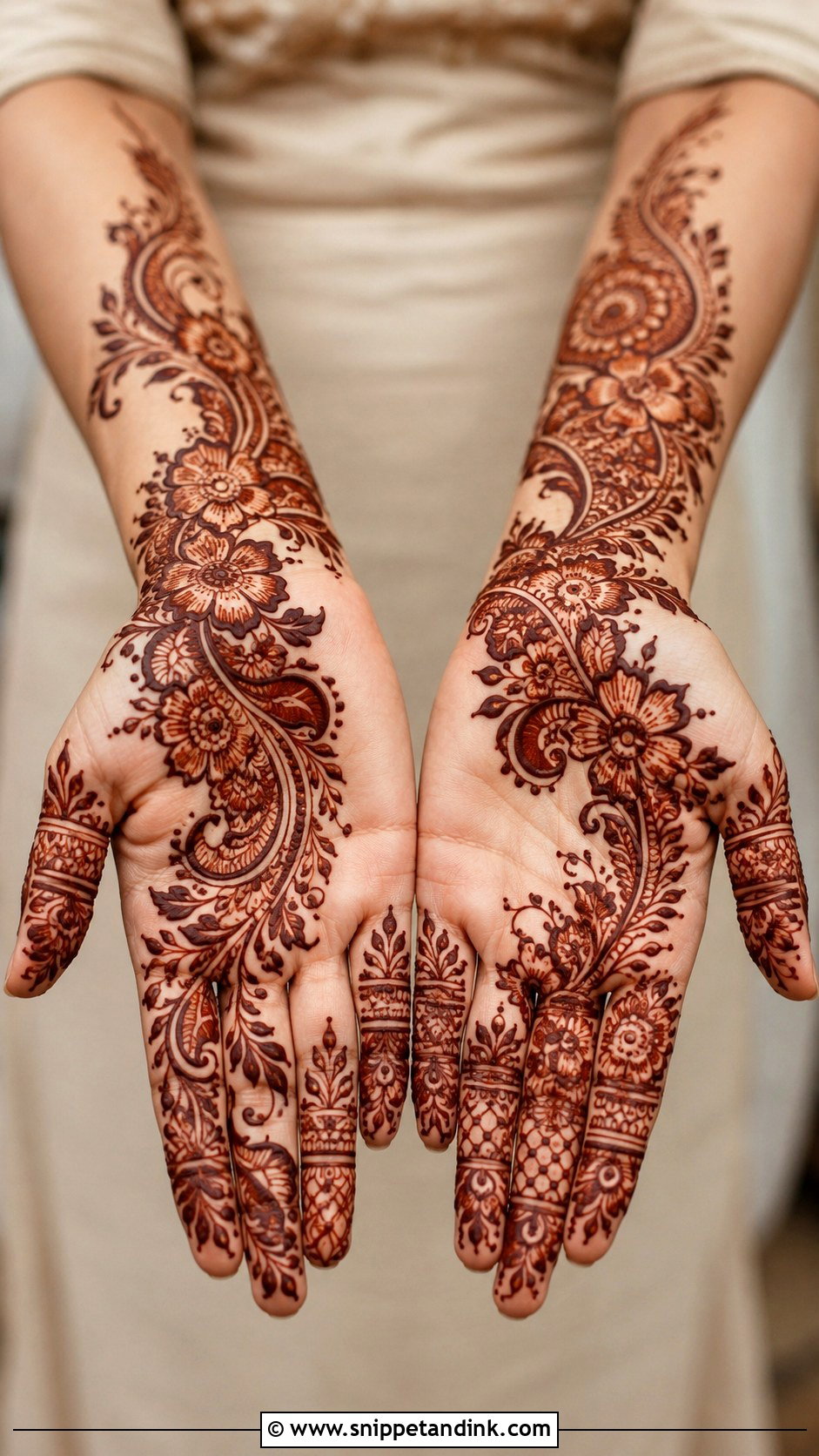 Front Hand Wedding Guest Mehndi Design - Snippet and Ink - 35 Stylish Front Hand Mehndi Designs