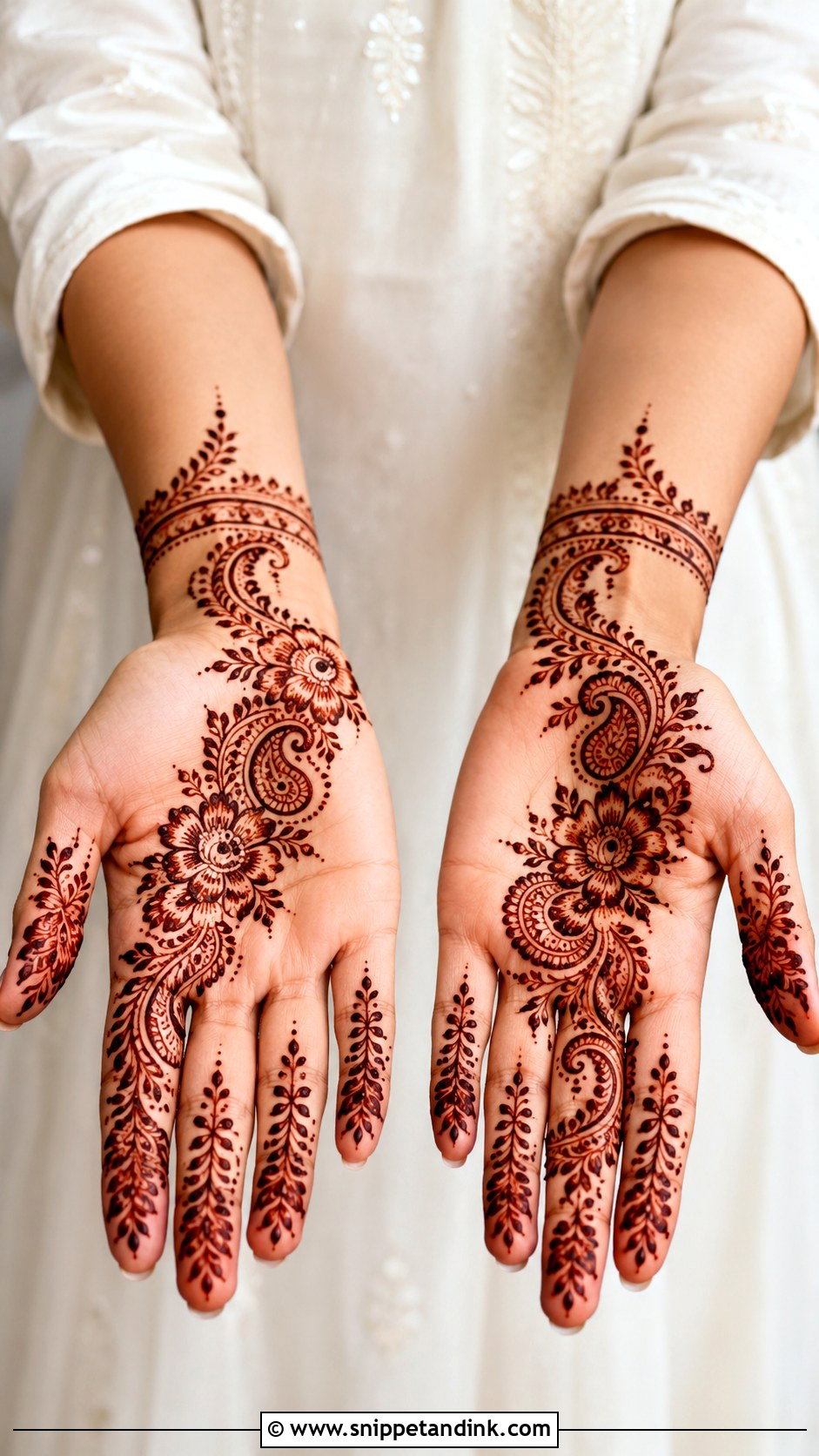 Front Hand Wedding Guest Mehndi Design - Snippet and Ink - 35 Latest Unique Front Hand Mehndi Designs