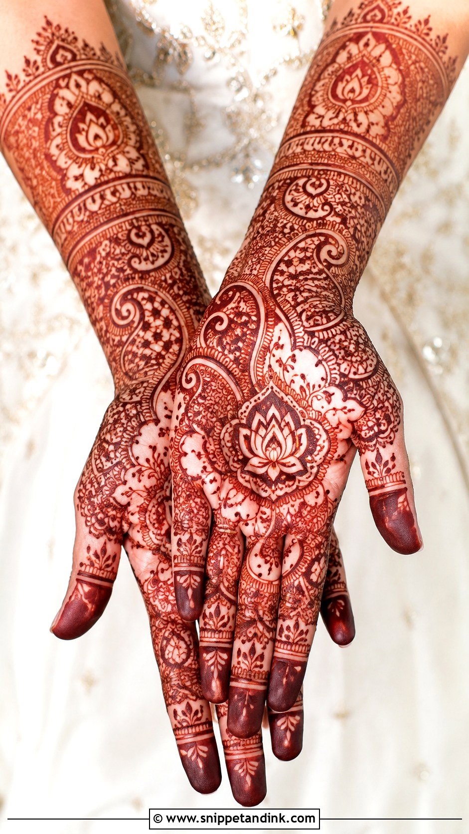 Front Hand Wedding Mehndi Design - Snippet and Ink - 35 Latest Wedding Mehndi Designs