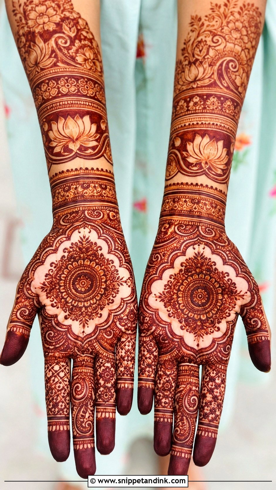 Front Hand Wedding Mehndi Design - Snippet and Ink - 35 Wedding Mehndi Designs