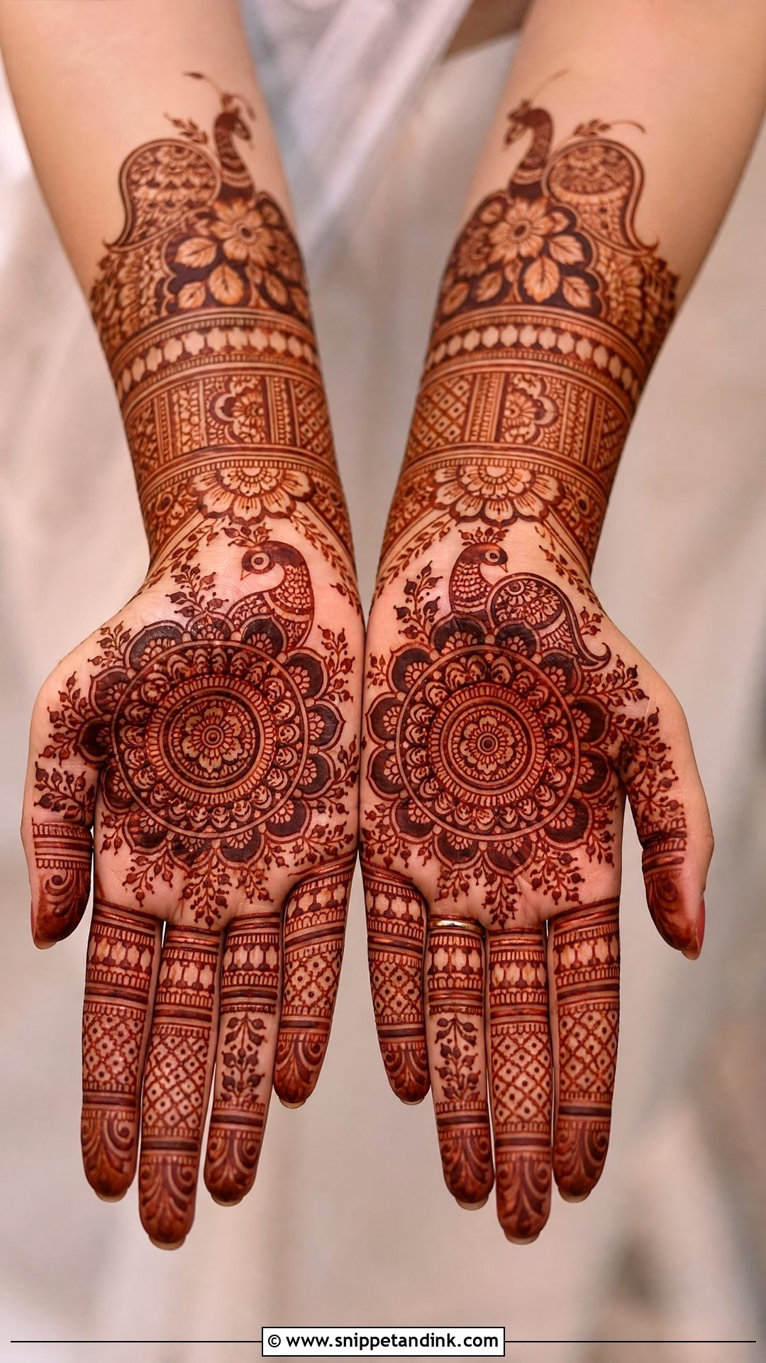 Front Hand Wedding Mehndi Design - Snippet and Ink - 20 Wedding Mehndi Design Ideas