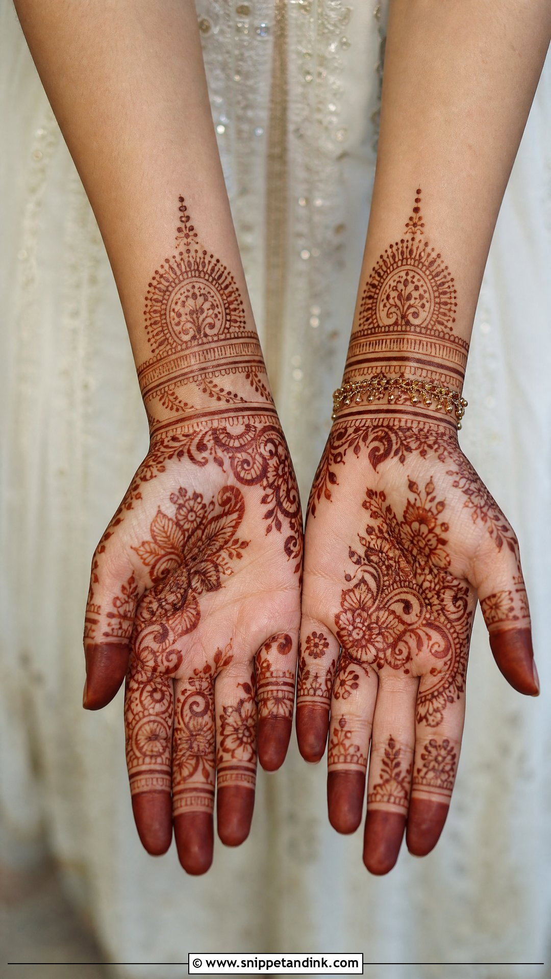Front Hand Wrist Mehndi Design - Snippet and Ink - 30 Wrist Mehndi Designs