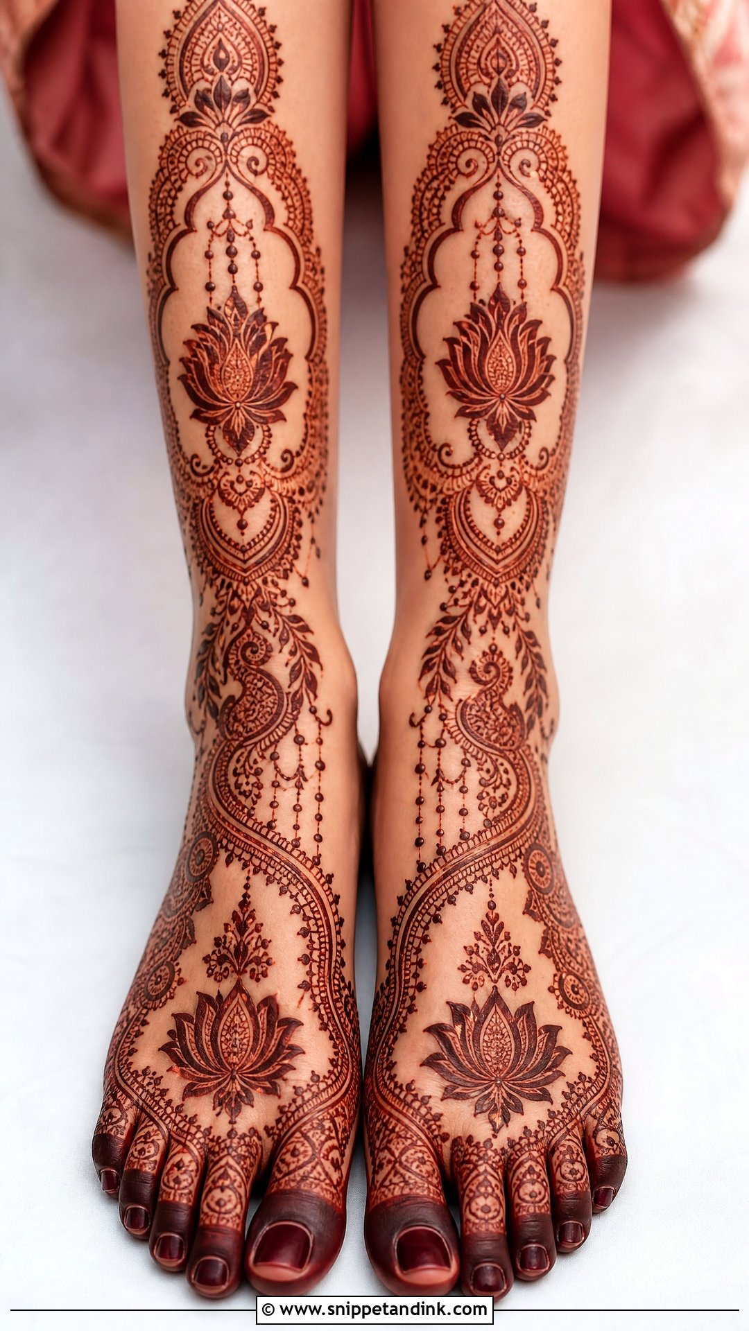 Front Leg Bridal Mehndi Design - Snippet and Ink - 25 Bridal Leg Mehendi Mehndi Design Ideas