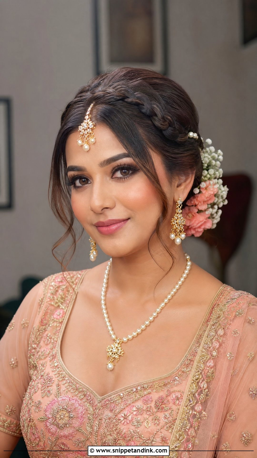 Front Look Bridal Juda With Braided Crown - Snippet and Ink - 15 Front Look Bridal Juda Hairstyles