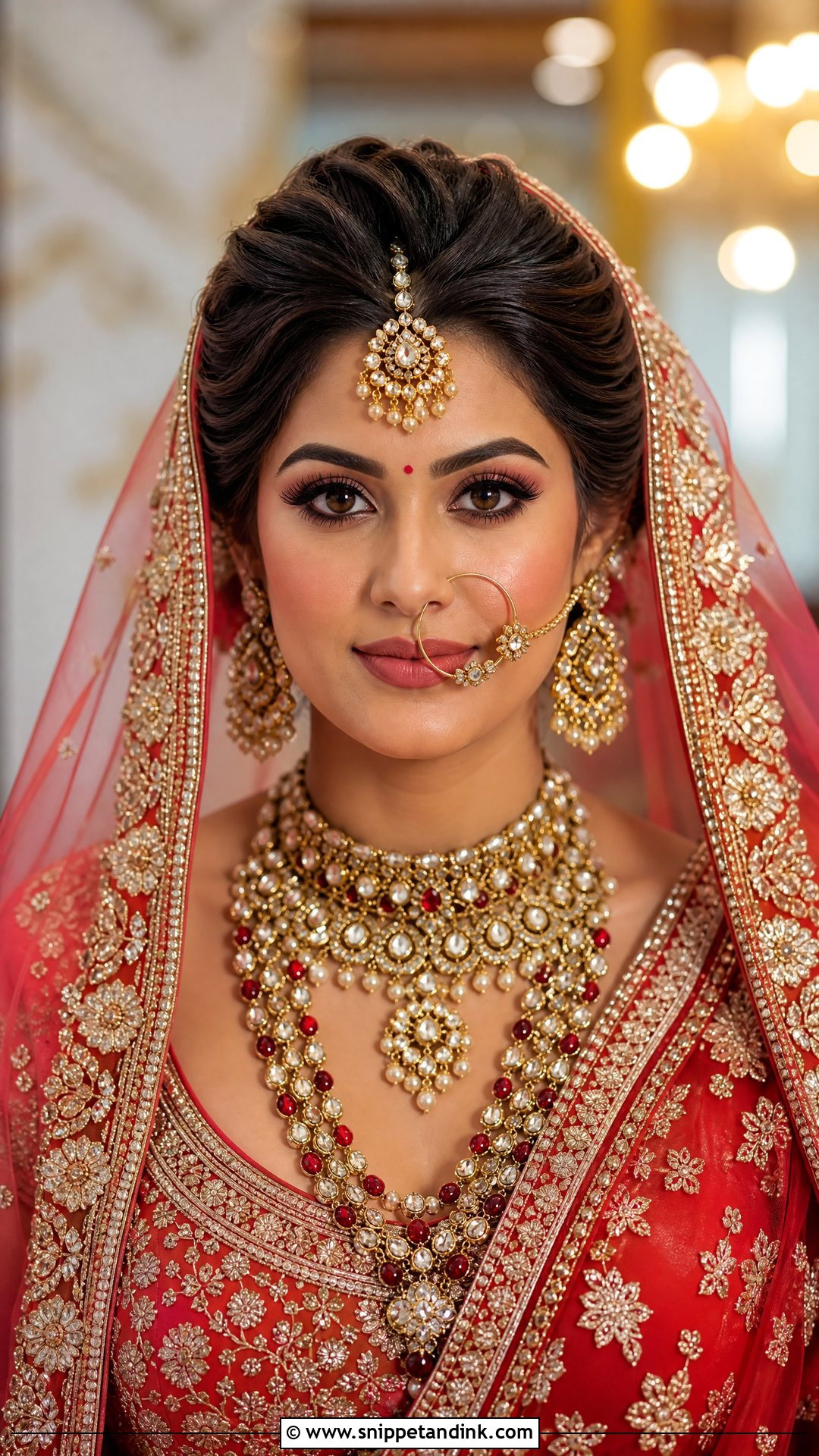 Front Look Bridal Juda With Dupatta - Snippet and Ink - 15 Front Look Bridal Juda Hairstyles