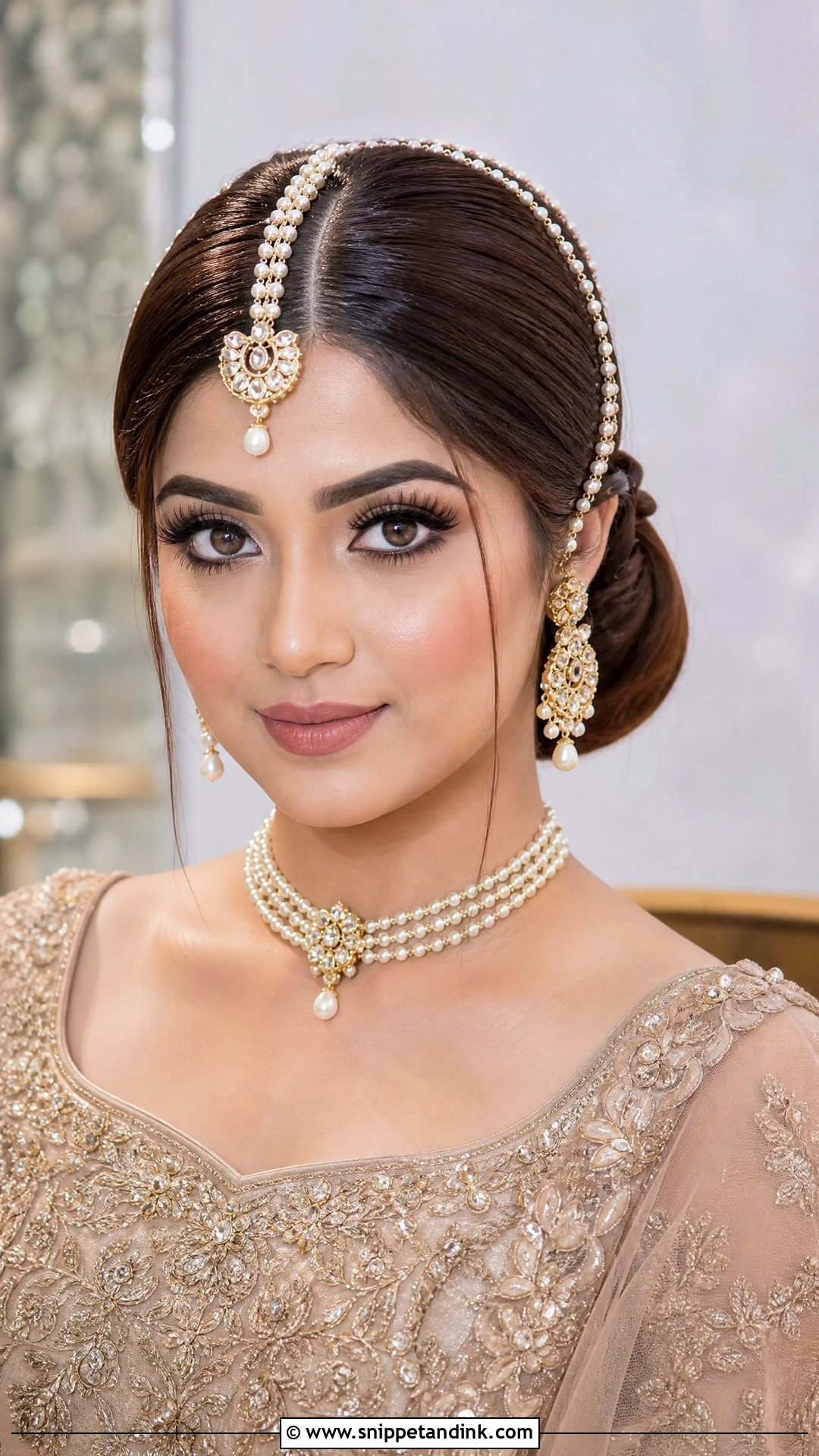 Front Look Bridal Juda With Hair Accessories - Snippet and Ink - 15 Front Look Bridal Juda Hairstyles