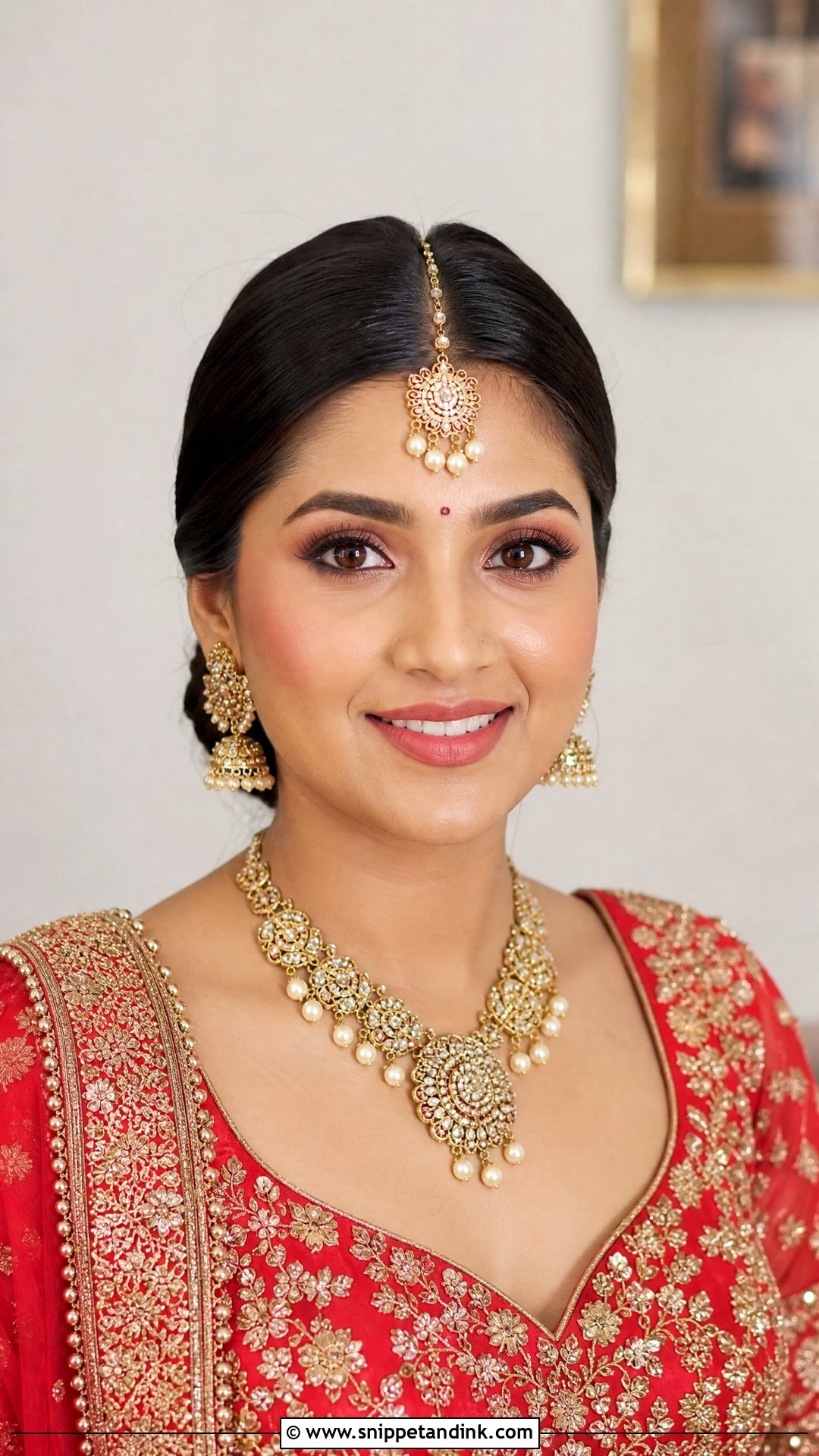Front Look Bridal Juda With Middle Part - Snippet and Ink - 15 Front Look Bridal Juda Hairstyles