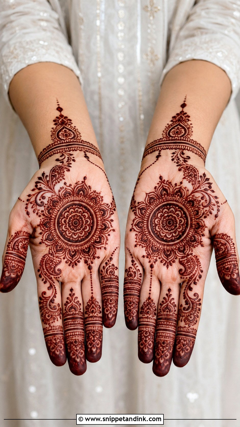 Front Palm Mehndi Design - Snippet and Ink - 35 Only Palm Mehndi Design Ideas