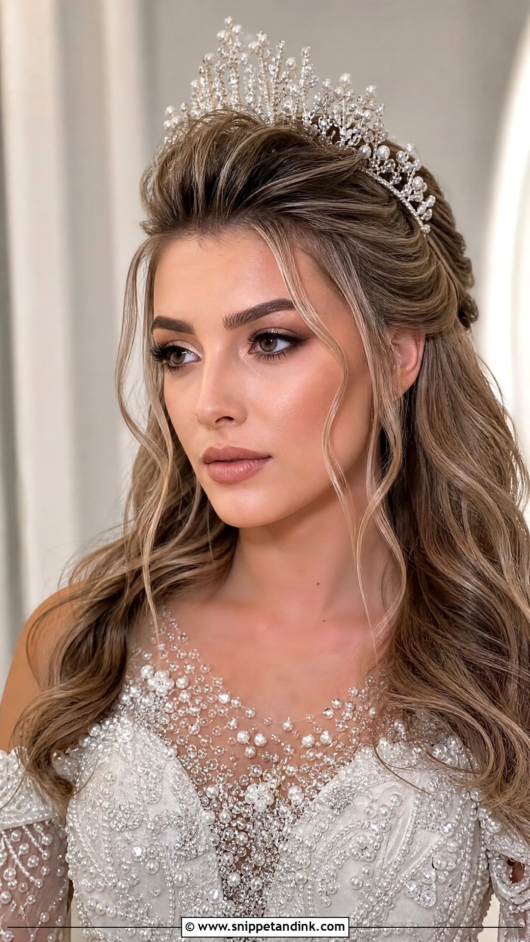 Front Pouf With Half Up Style - Snippet and Ink - 20 Front Bridal Hairstyles