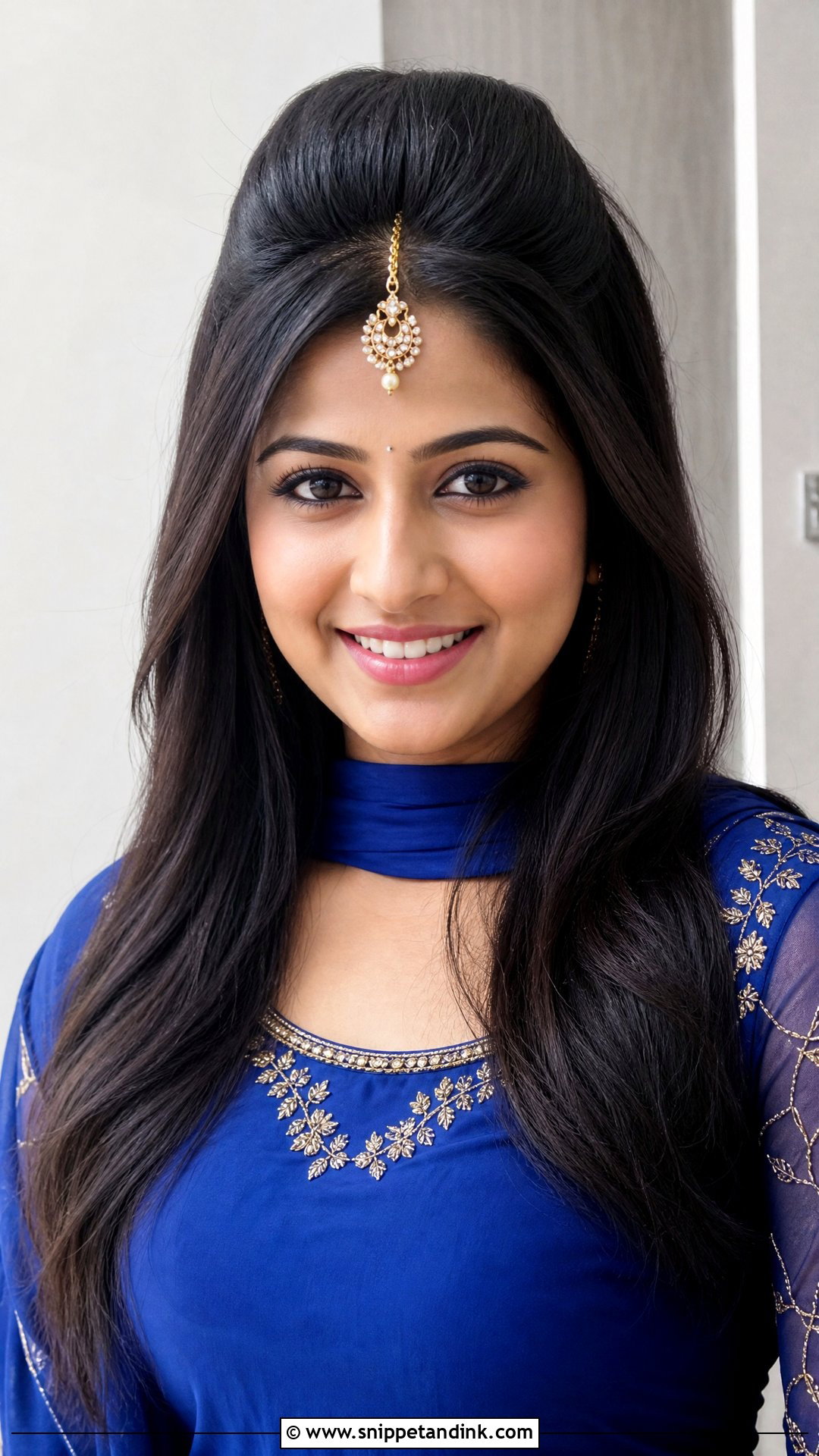 Front Puff With Open Hair - Snippet and Ink - 20 Easy Self Indian Hairstyles for Wedding
