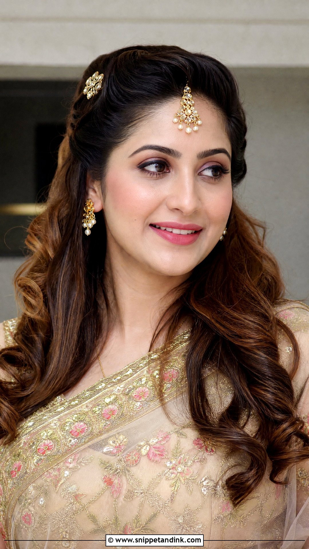 Front Roll With Pinned Sides - Snippet and Ink - 20 Front Side Hairstyles for Indian Wedding