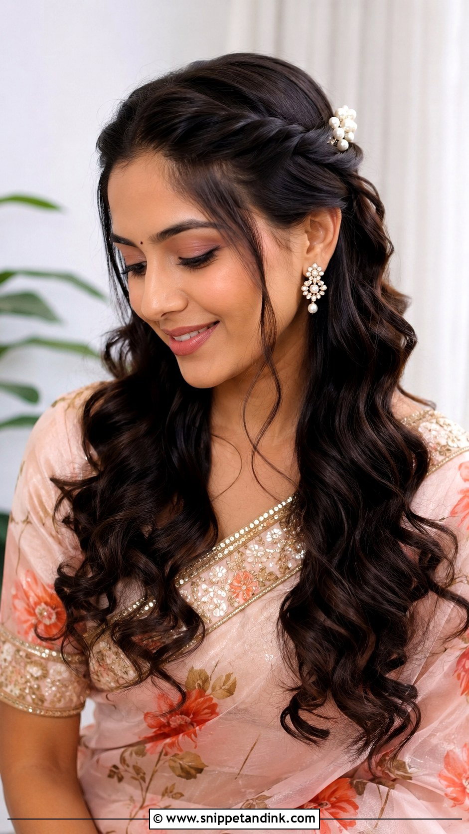 Front Twist Hairstyle For Indian Wedding - Snippet and Ink - 20 Hair Styles for Indian Wedding Guest