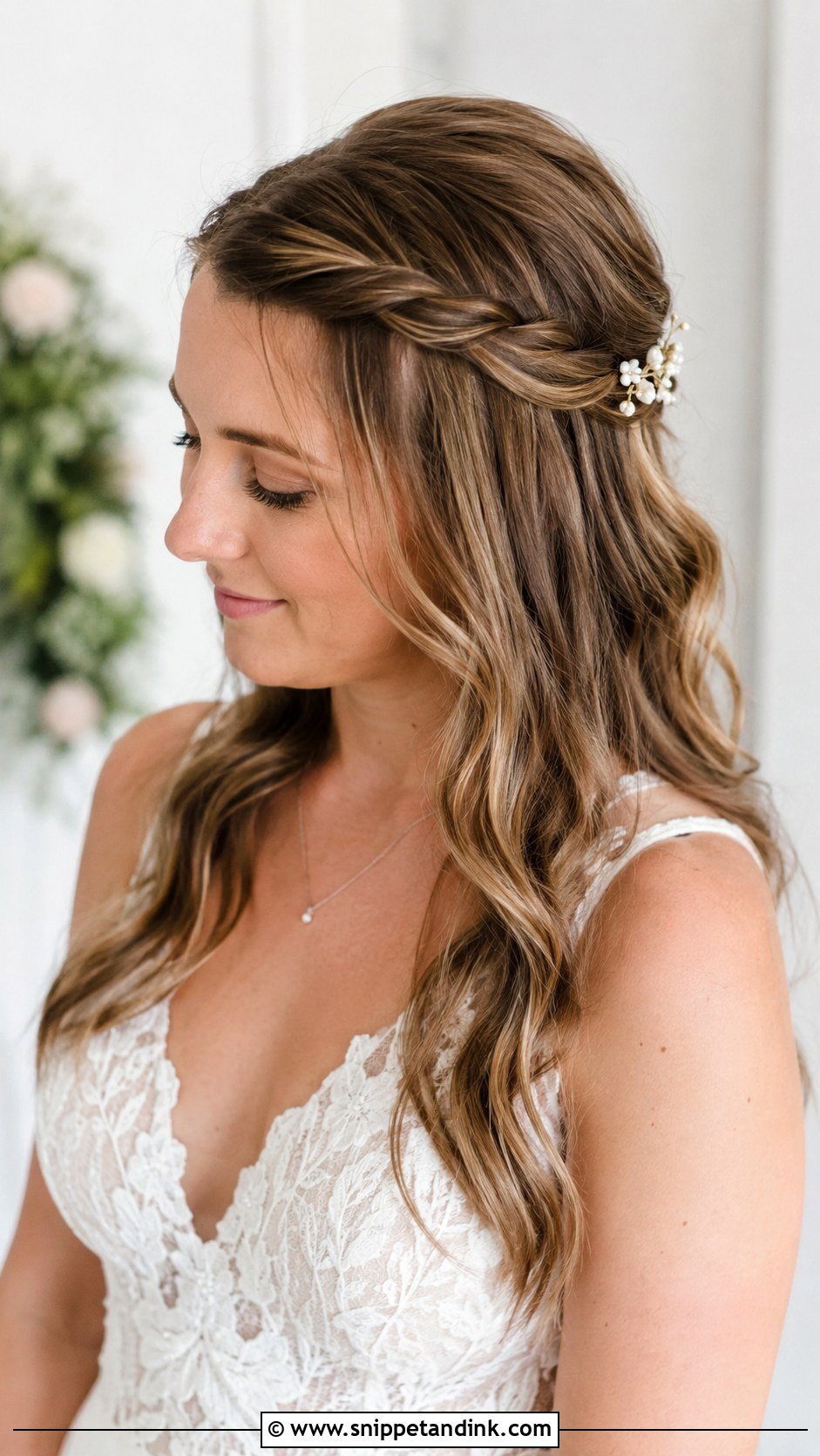Front Twisted Open Hair for Wedding - Snippet and Ink - 25 Open Hairstyles for Wedding