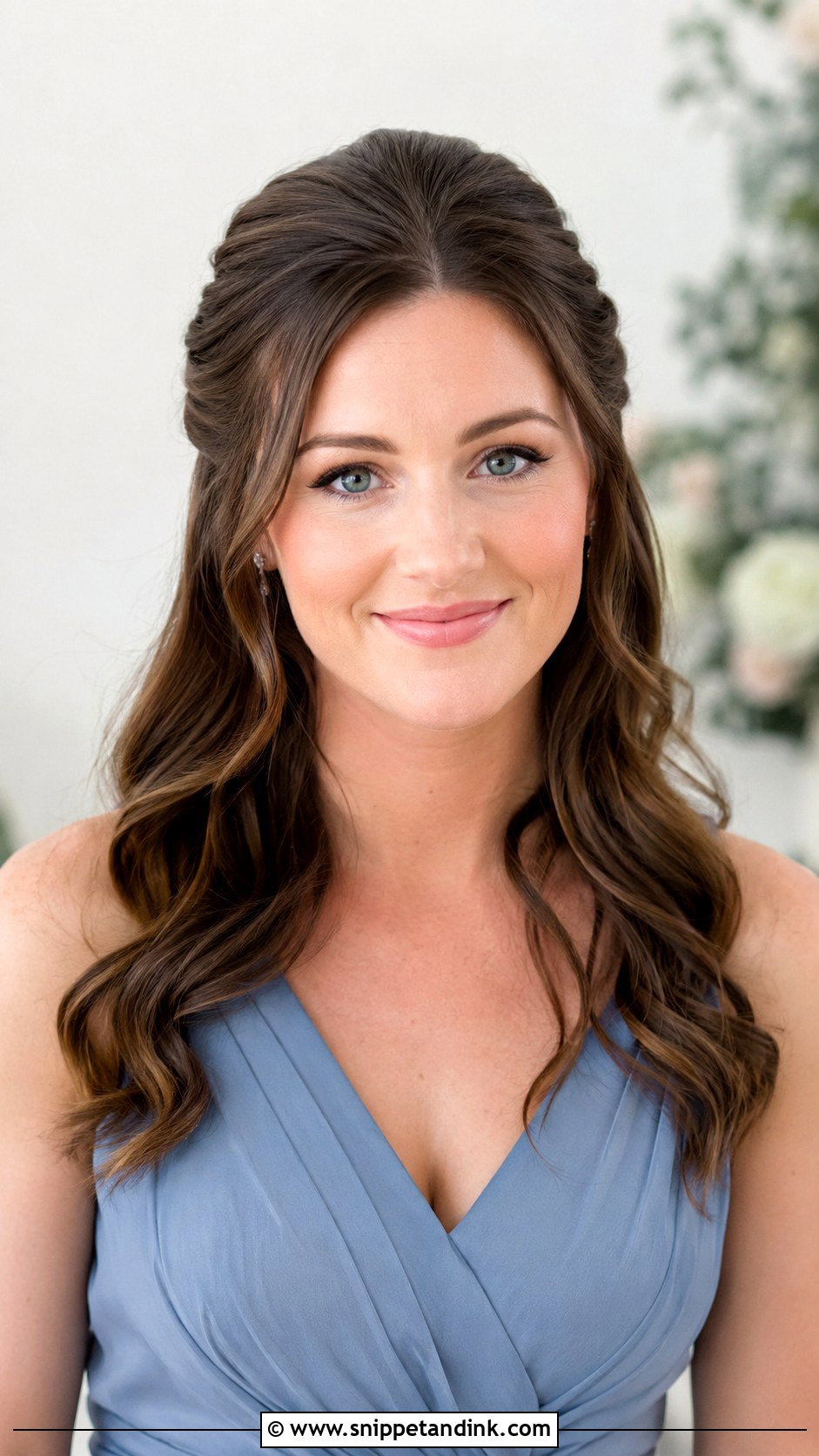 Front View Bridesmaid Half Up Half Down - Snippet and Ink - 20 Bridesmaid Hairstyles Front View