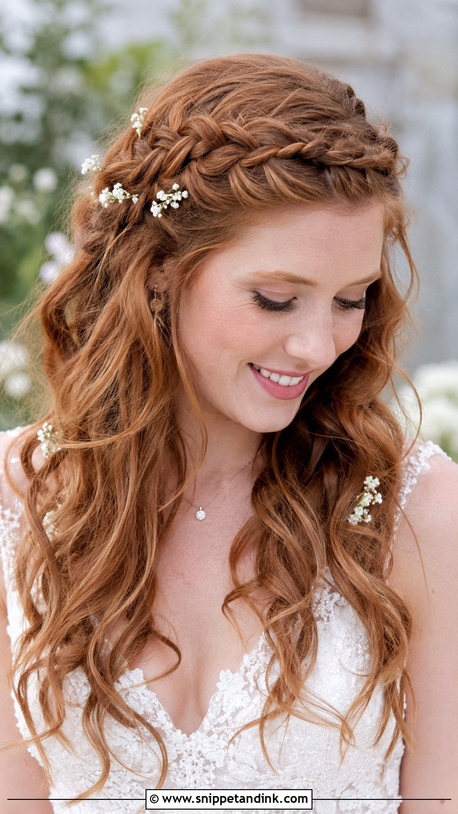 Front Waterfall Braid for Brides - Snippet and Ink - 20 Bride Front Hairstyles