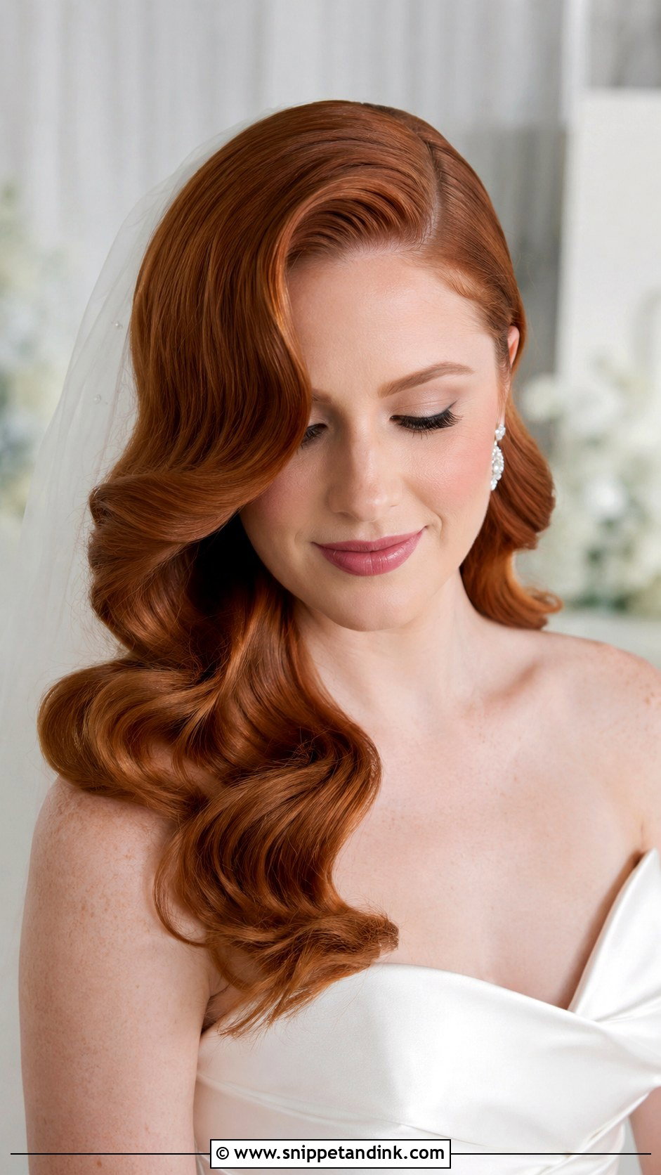 Front Wedding Hairstyle With Hollywood Waves - Snippet and Ink - 20 Front Wedding Hairstyles