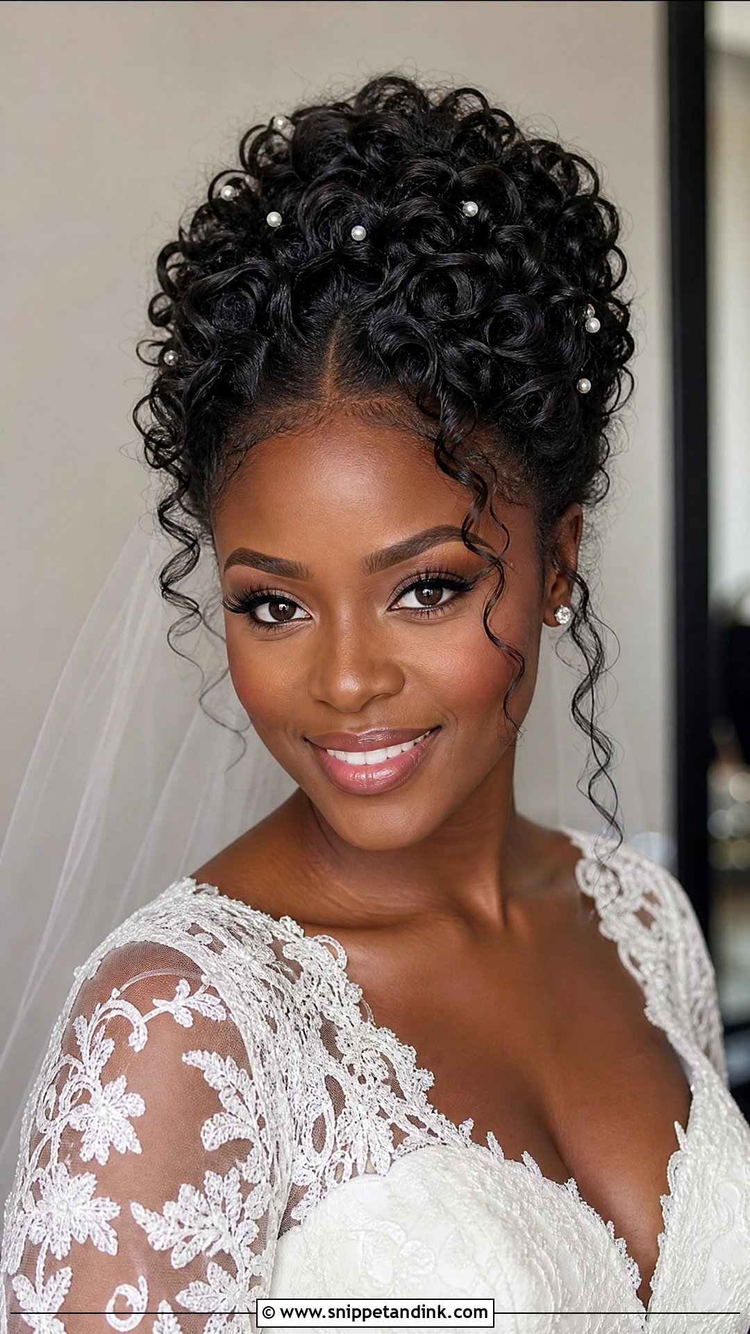 Frontal Bridal Curly Updo - Snippet and Ink - 15 Frontal Bridal Hairstyles
