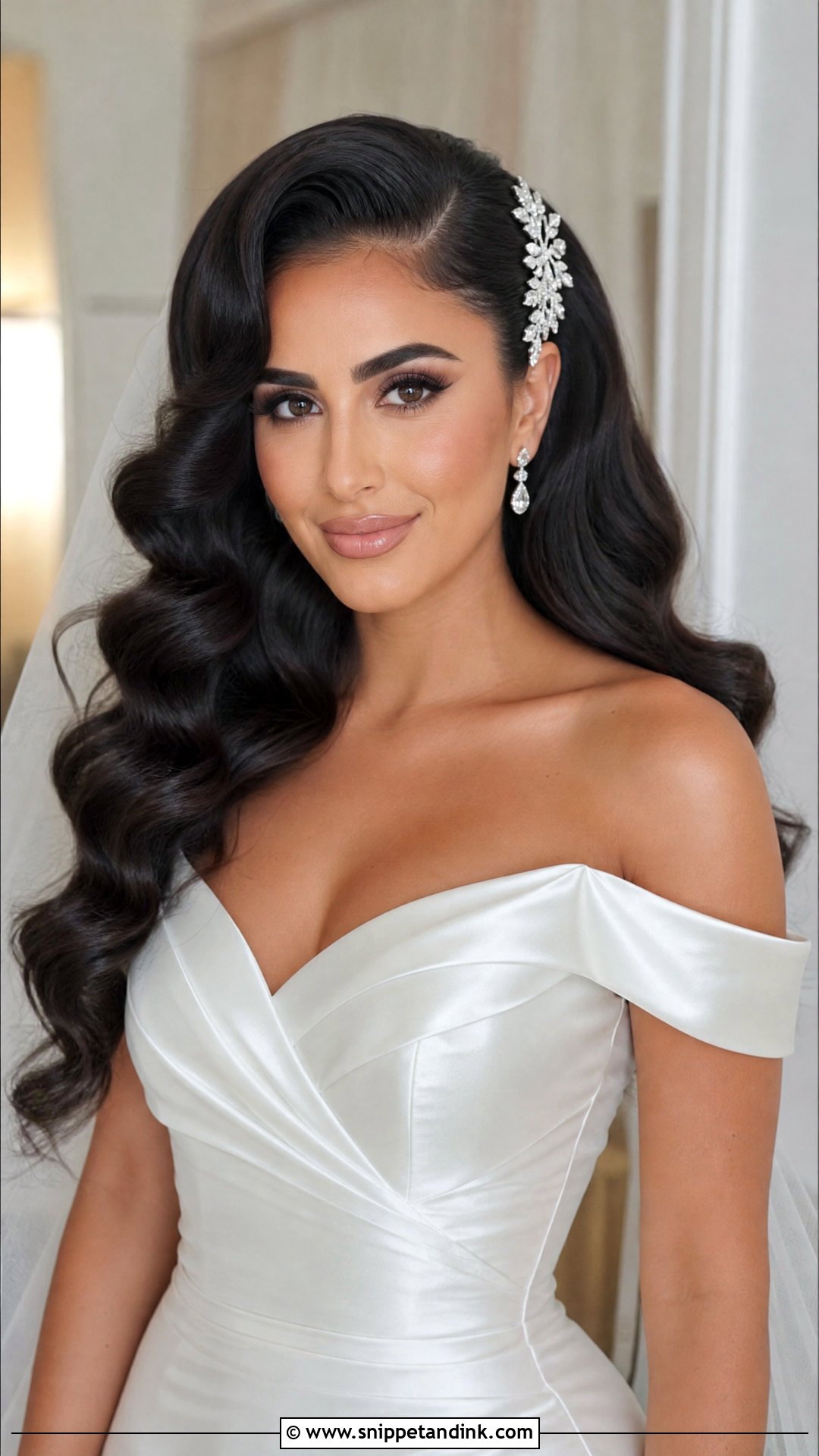 Frontal Bridal Hollywood Waves - Snippet and Ink - 15 Frontal Bridal Hairstyles