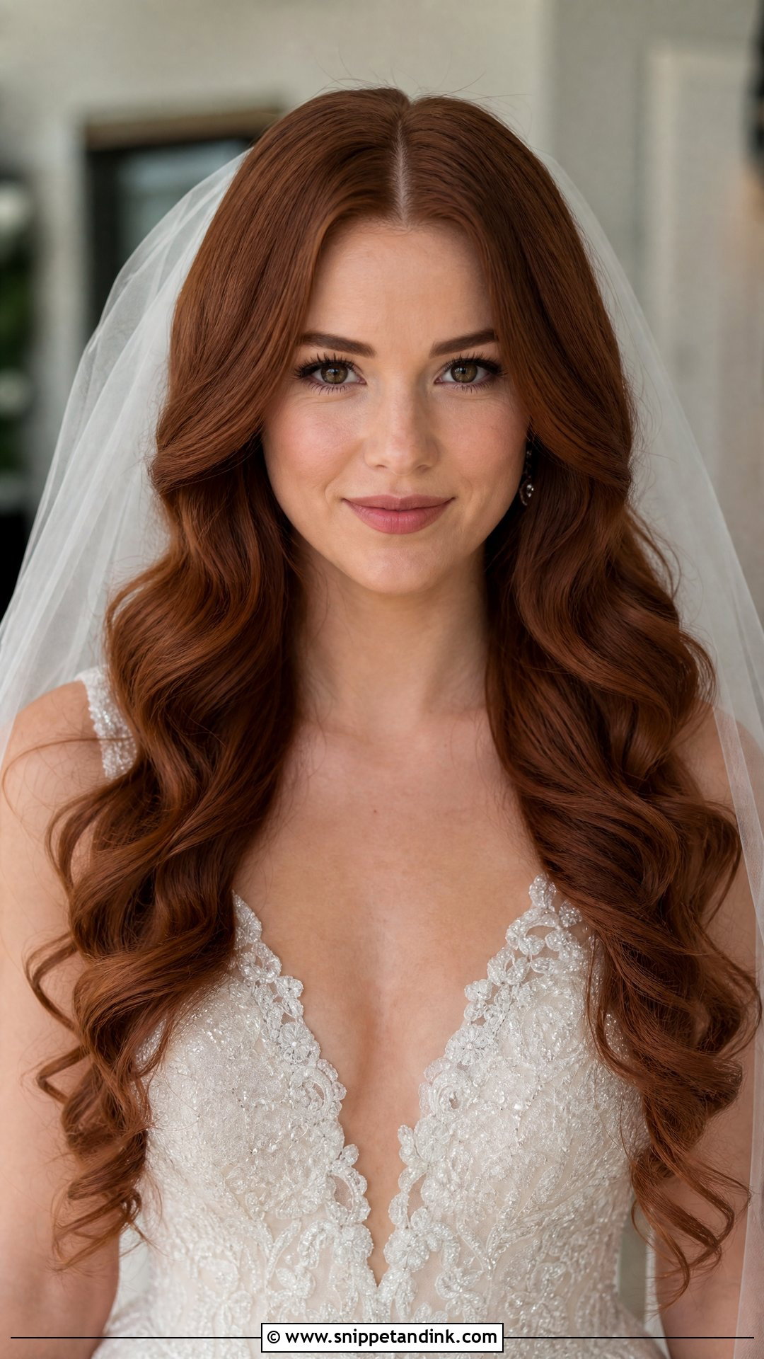 Frontal Bridal Middle Part Waves - Snippet and Ink - 15 Frontal Bridal Hairstyles