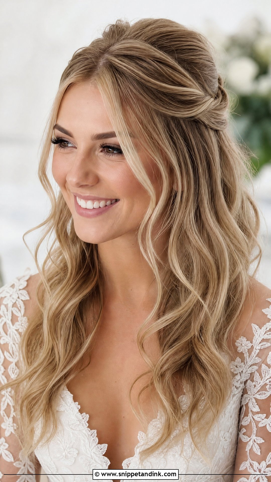 Frontal Wedding Half Up Half Down Hair - Snippet and Ink - 15 Frontal Wedding Hairstyles
