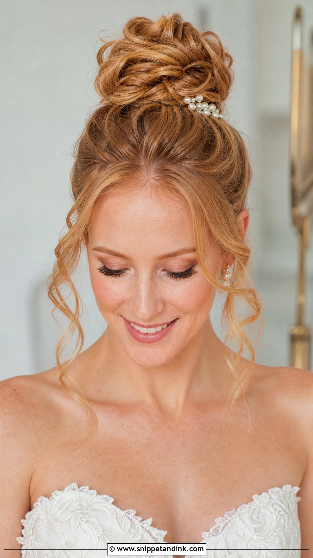 Frontal Wedding High Bun With Soft Tendrils - Snippet and Ink - 15 Frontal Wedding Hairstyles