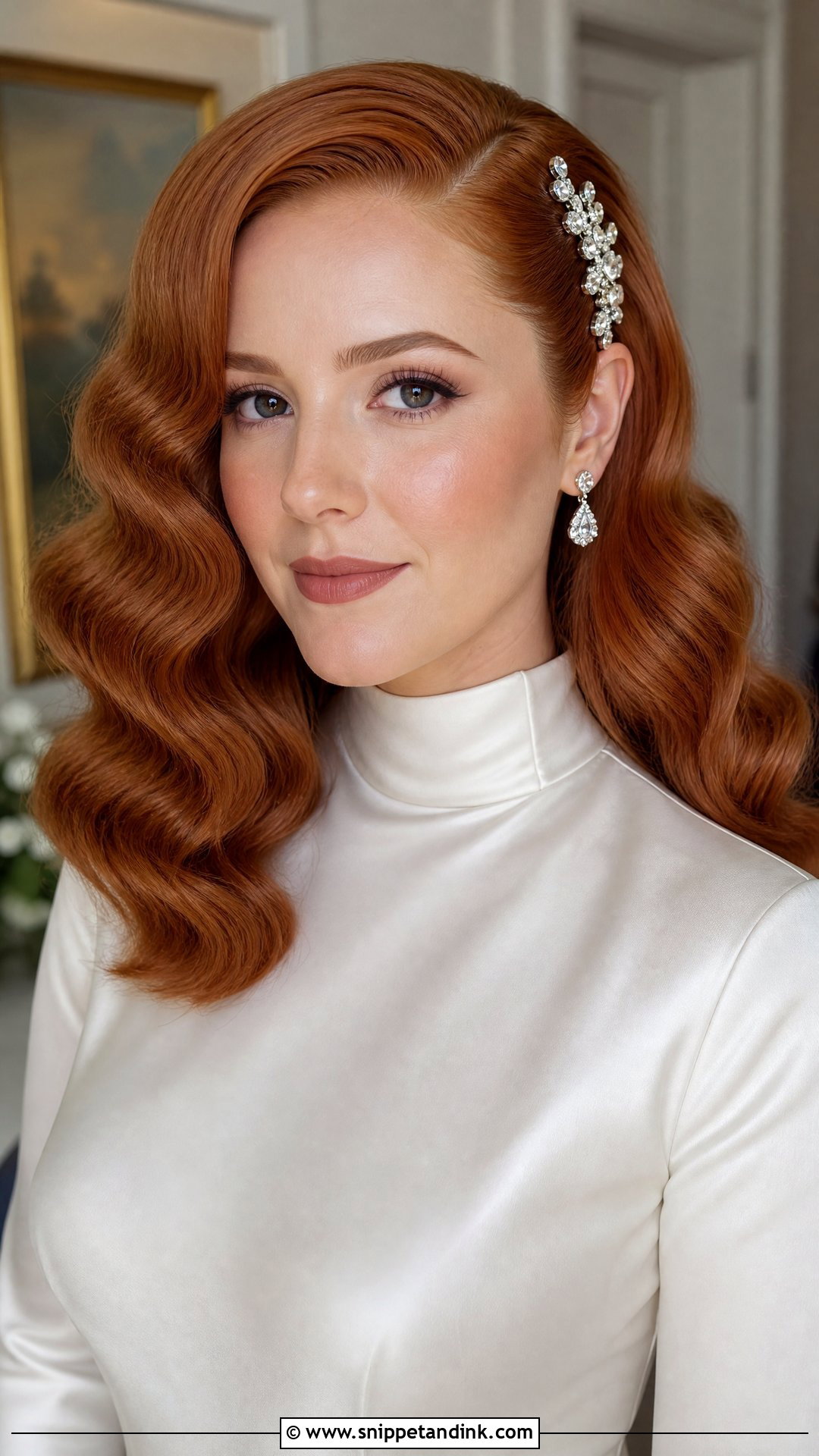 Frontal Wedding Hollywood Waves - Snippet and Ink - 15 Frontal Wedding Hairstyles