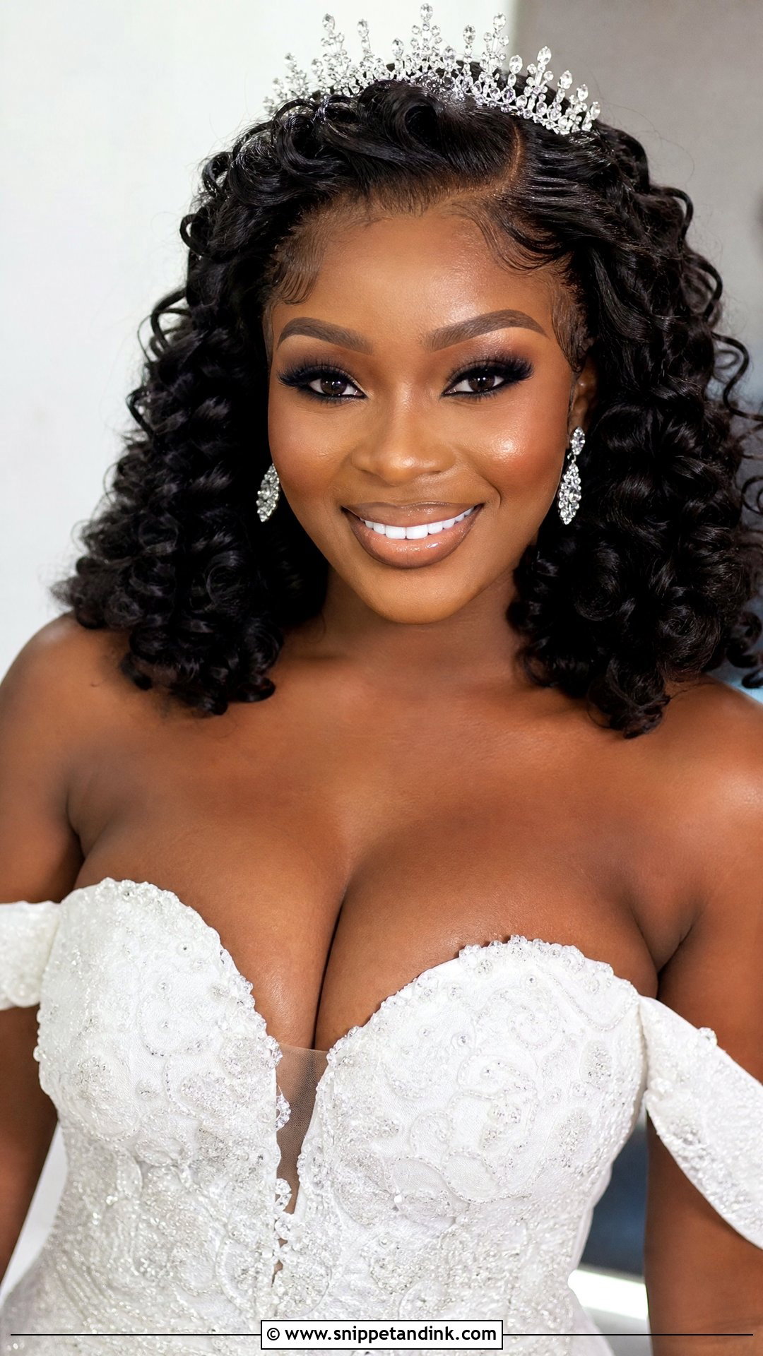Frontal Wig Curly Bridal Style - Snippet and Ink - 20 Nigerian Bridal Hairstyles
