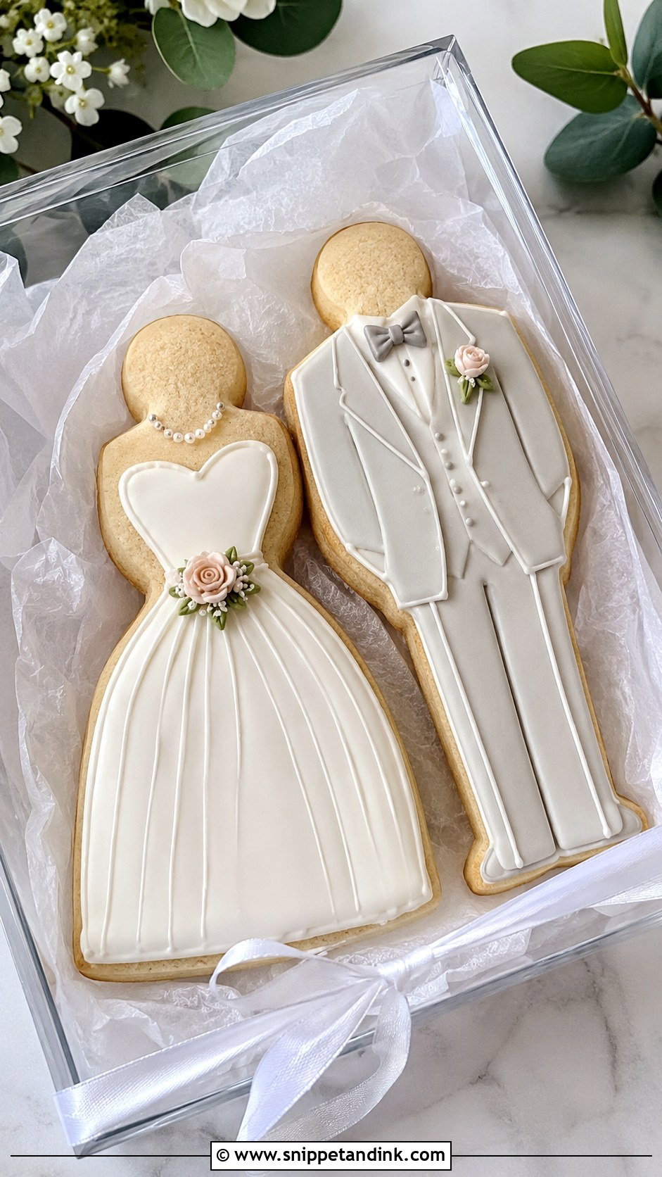 Frosted Bride And Groom Cookies - Snippet and Ink - 25 Frosted Wedding Cookies