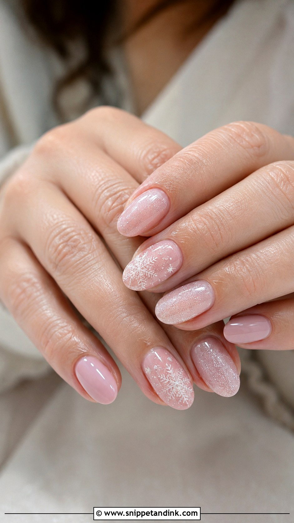 Frosted Pink Winter Wedding Nails - Snippet and Ink - 20 Winter Wedding Nails for Bride