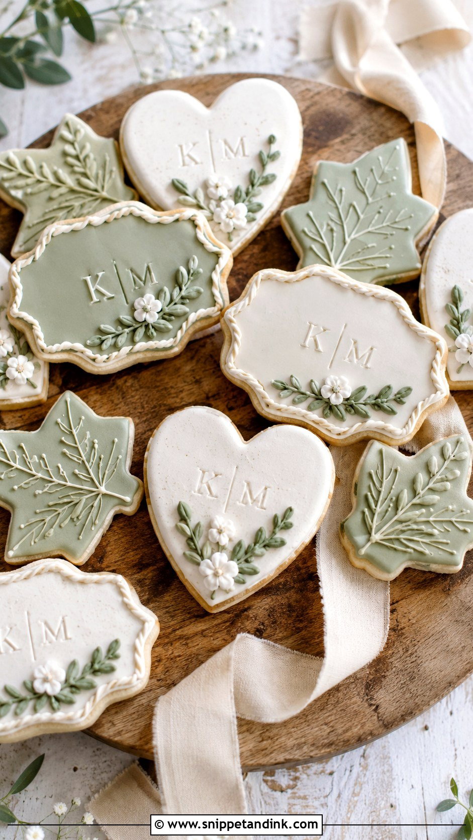 Frosted Rustic Wedding Cookies - Snippet and Ink - 25 Frosted Wedding Cookies
