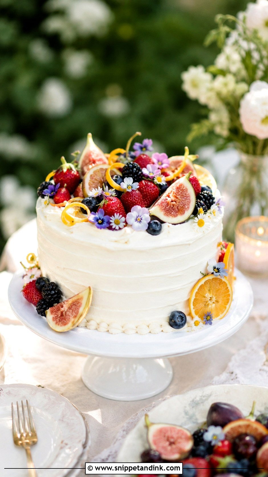 Fruit Elopement Wedding Cake - Snippet and Ink - 20 Elopement Wedding Cake Ideas