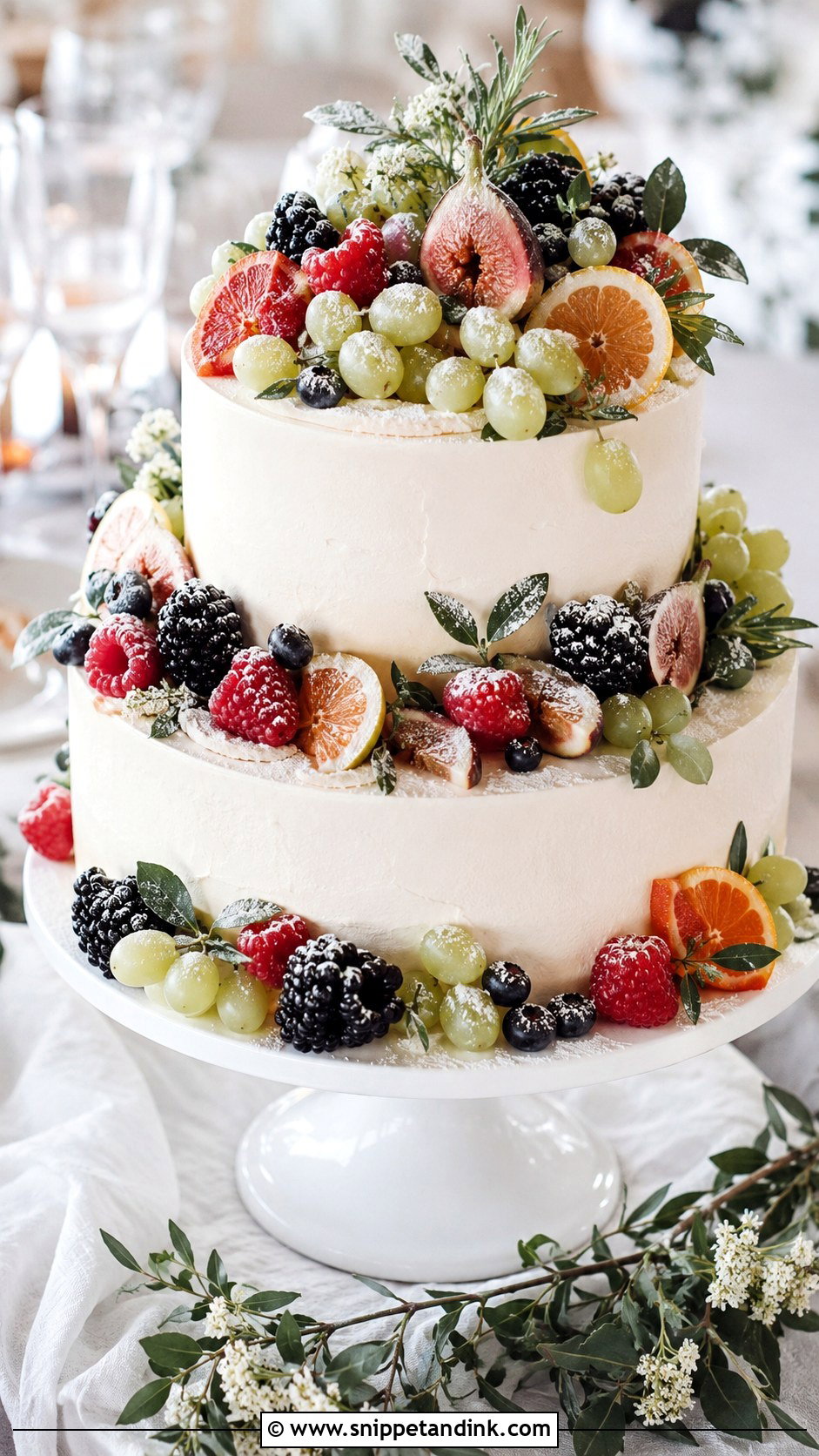 Fruit Topped Wedding Cake - Snippet and Ink - 20 Gorgeous Wedding Cake Ideas
