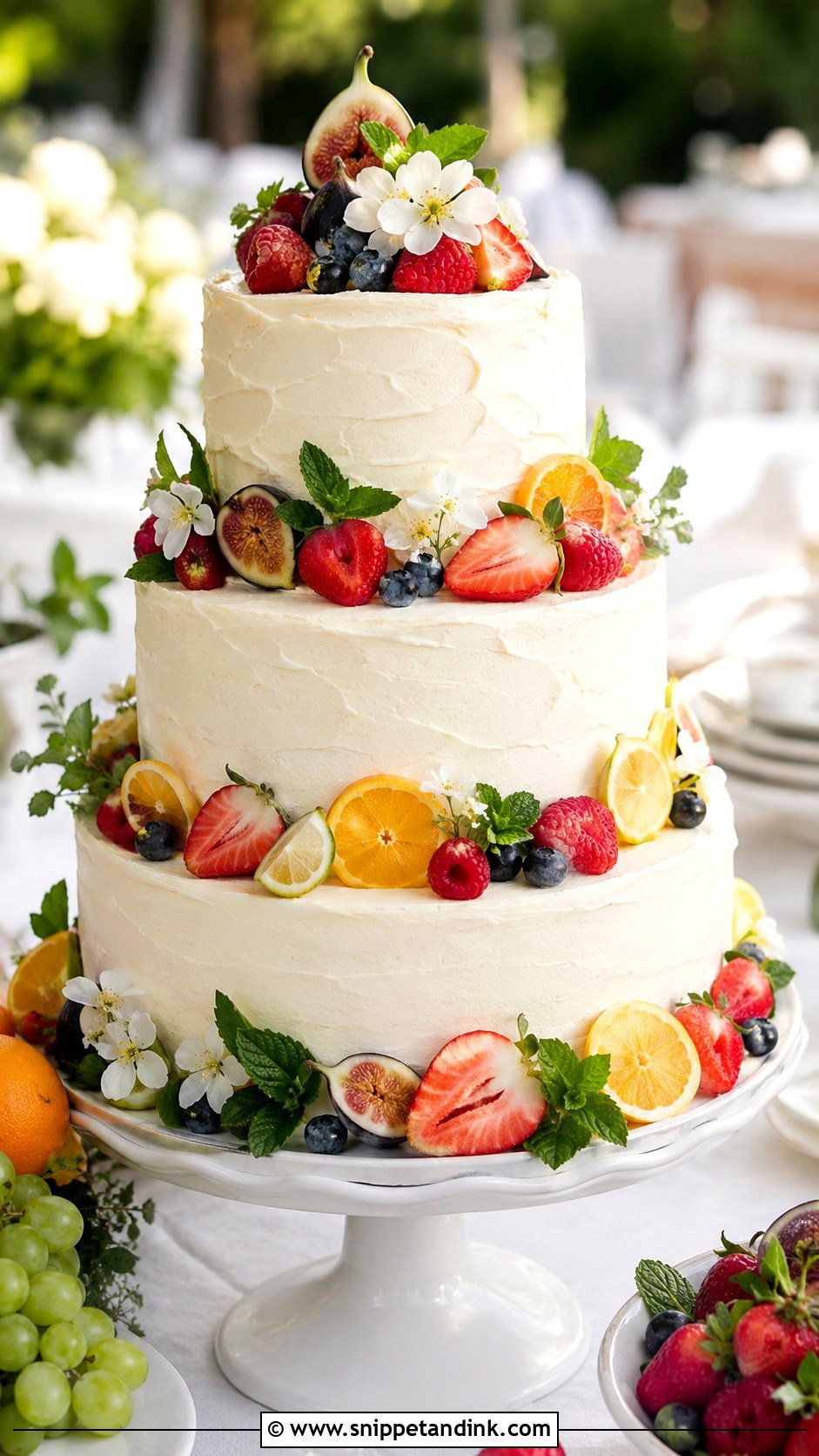 Fruit Wedding Cake - Snippet and Ink - 20 Wedding Cake Designs