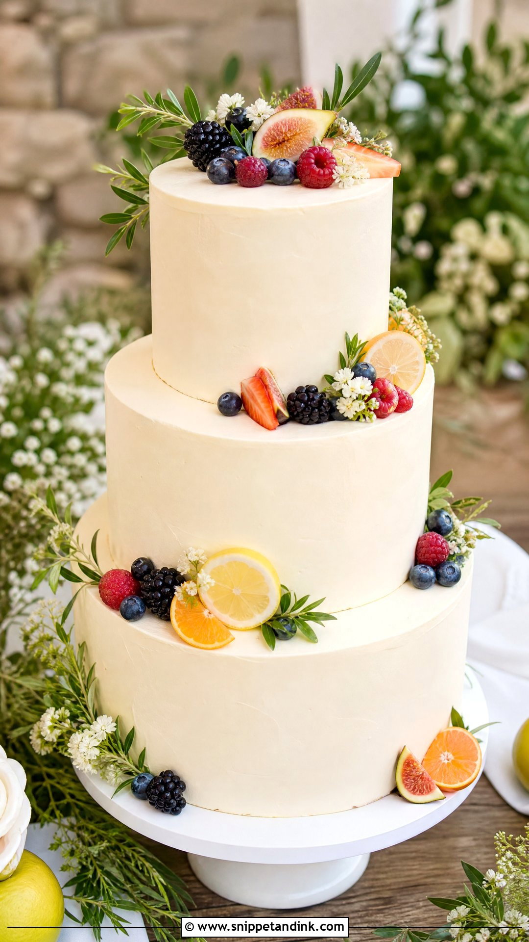 Fruit Wedding Cake - Snippet and Ink - 20 Wedding Cake Inspo