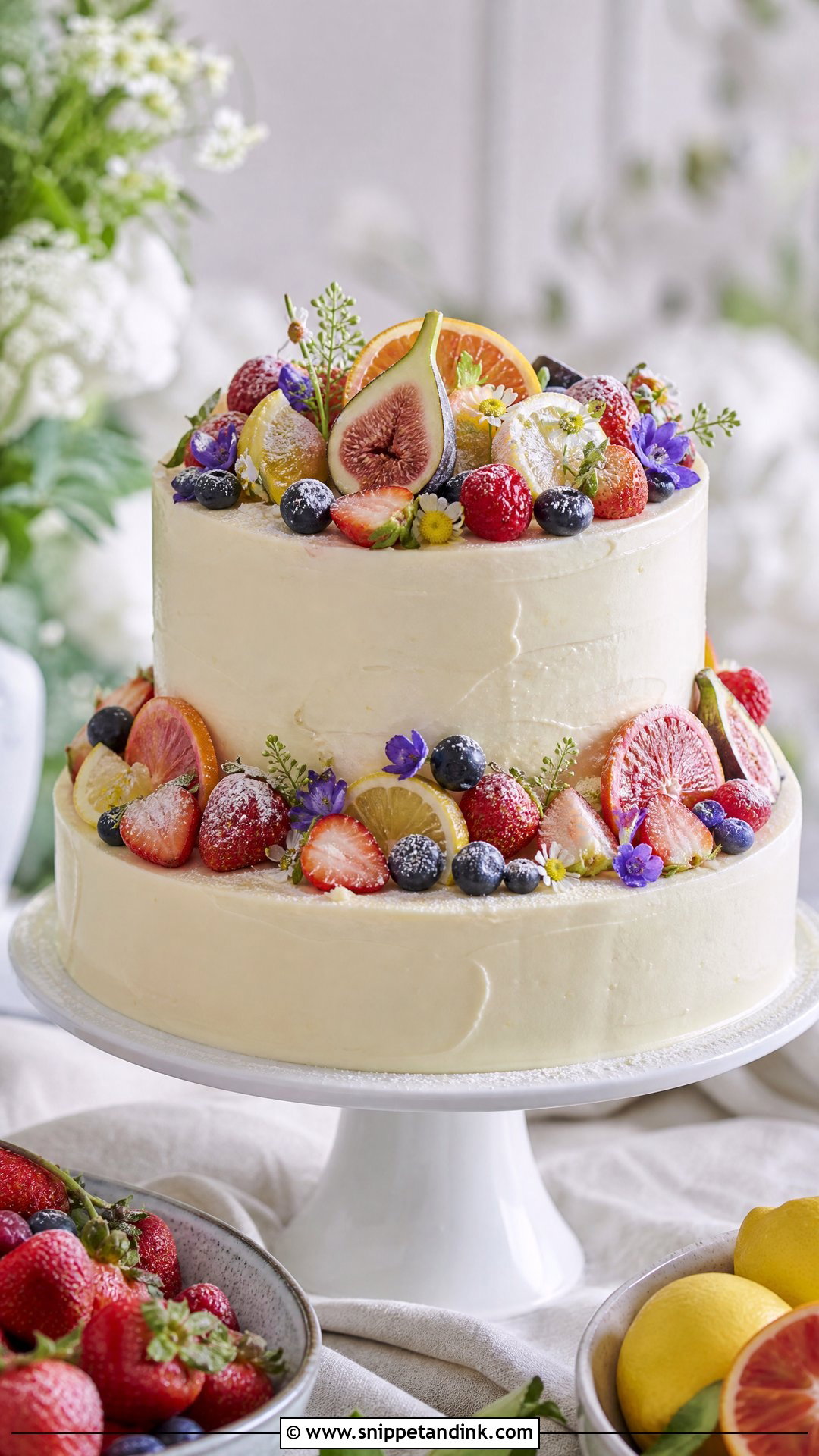 Fruit Wedding Cake - Snippet and Ink - 30 Pretty Cake Ideas for Wedding