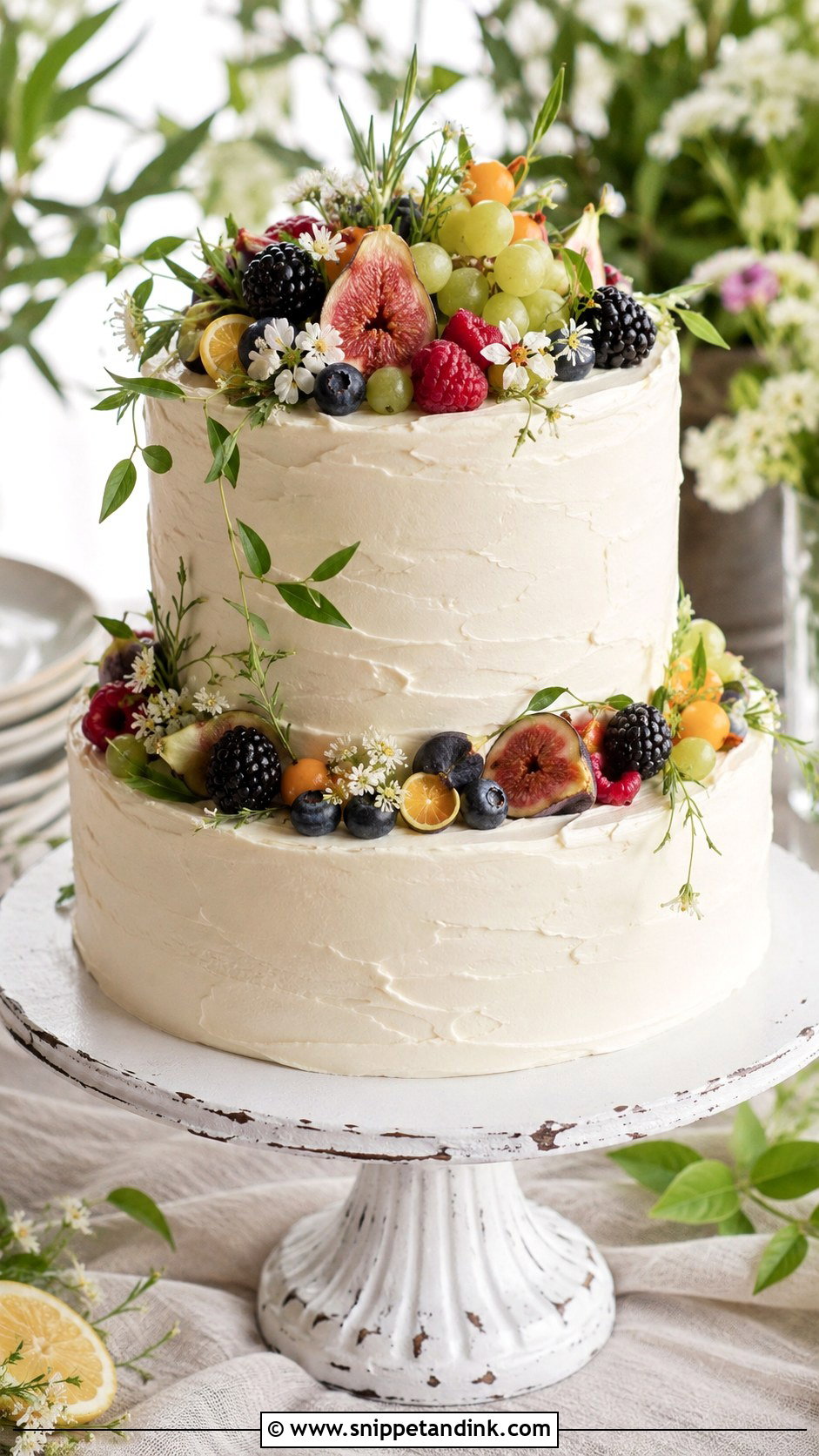 Fruit Wedding Cake - Snippet and Ink - 20 Display Cake Ideas for Wedding