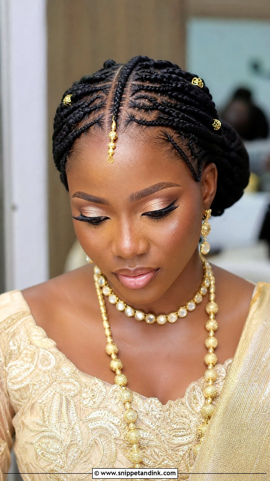 Fulani Braids Bridal Style - Snippet and Ink - 20 Nigerian Bridal Hairstyles