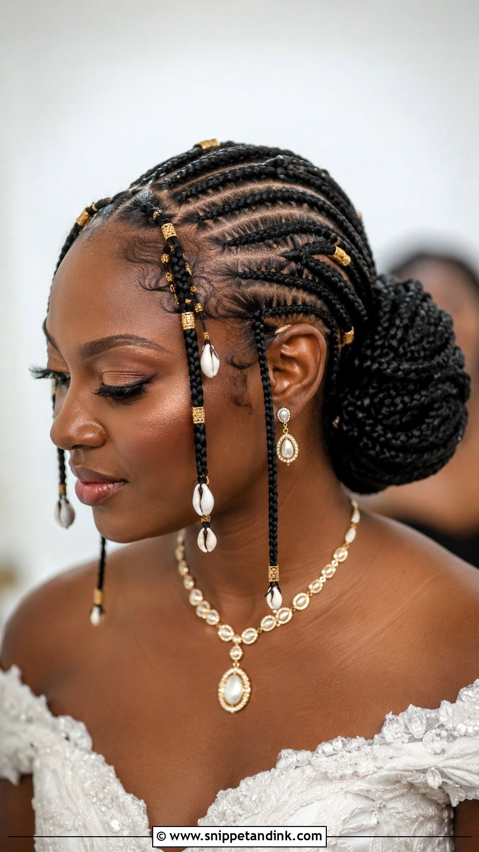 Fulani Braids Bridal Style - Snippet and Ink - 30 Natural Hair Wedding Ideas
