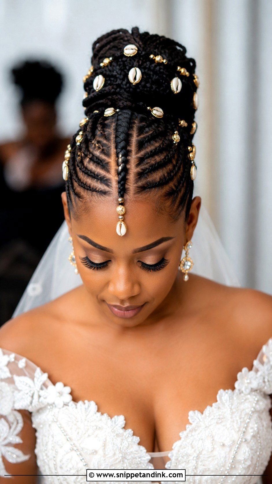 Fulani Braids Updo - Snippet and Ink - 30 Wedding Hair Black Women Ideas