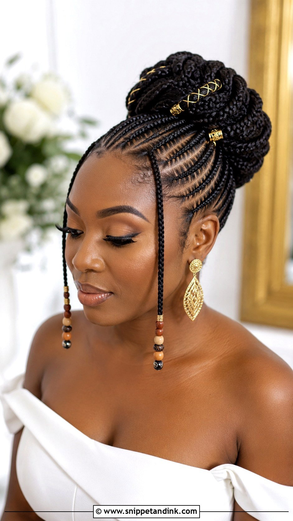 Fulani Braids Updo - Snippet and Ink - 20 Bridal Hair Updo Black Women Ideas