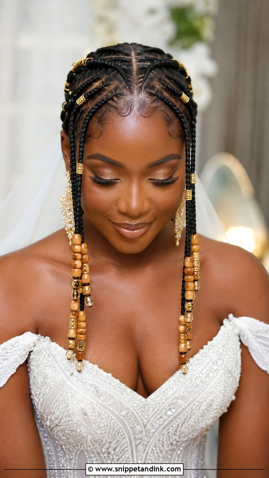 Fulani Braids Wedding Hairstyle - Snippet and Ink - 20 African Bridal Hairstyles Natural Hair Brides