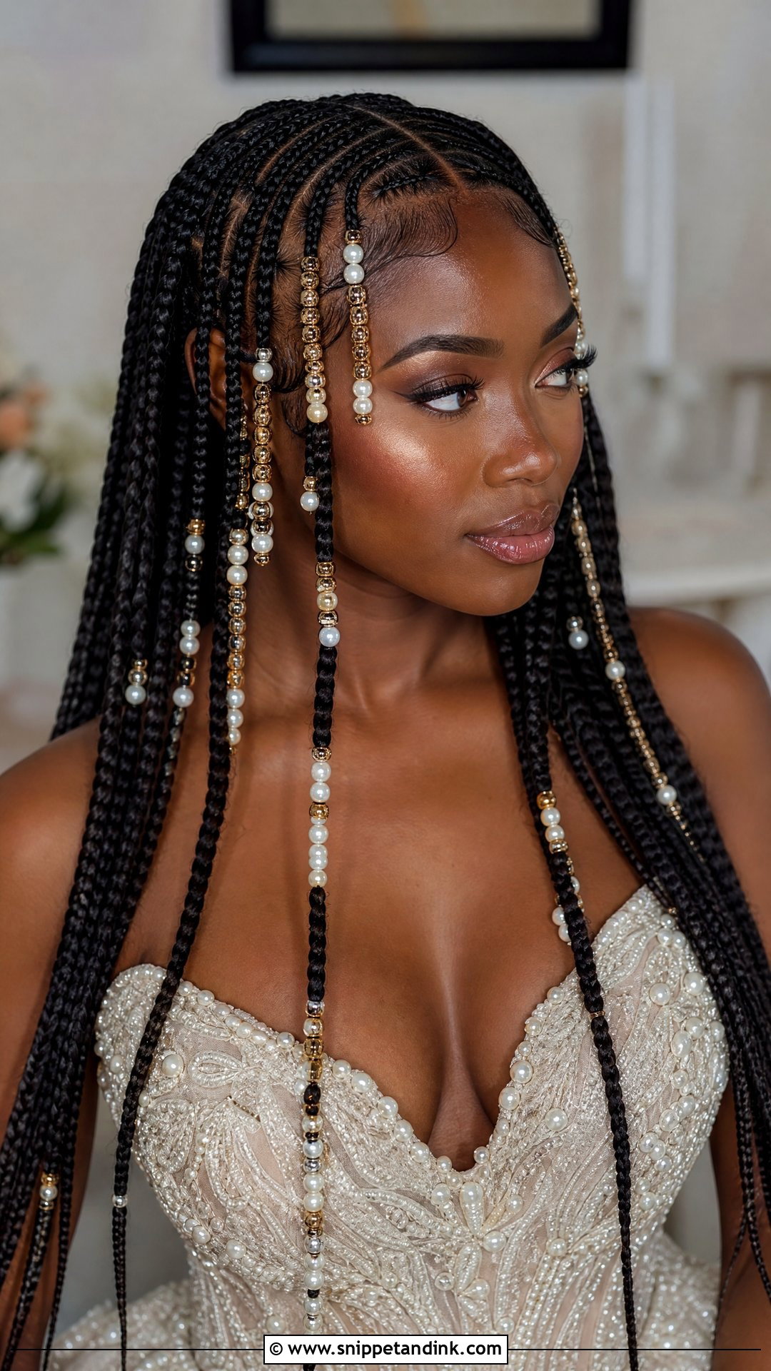 Fulani Braids With Beads - Snippet and Ink - 20 Wedding Hair Black Hair Ideas