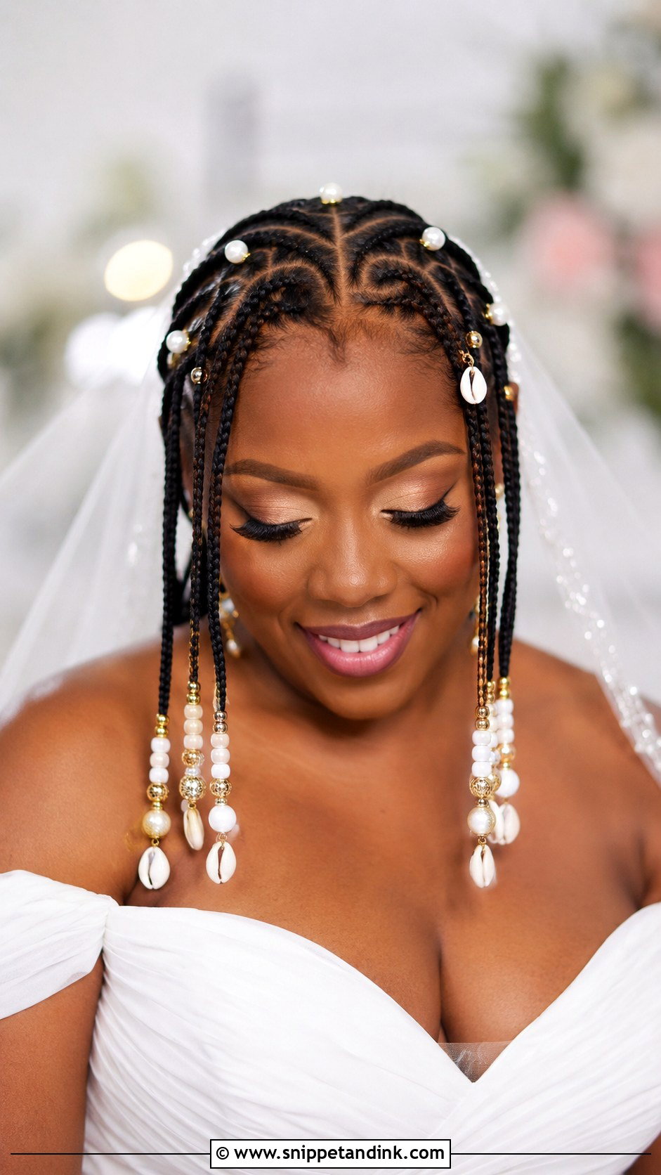 Fulani Braids With Beads - Snippet and Ink - 25 Afro Bridal Hairstyles
