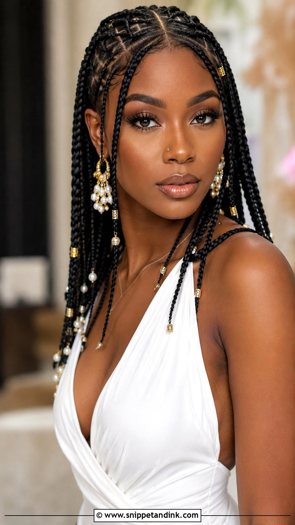 Fulani Braids With Beads - Snippet and Ink - 30 Black Bridal Hairstyles