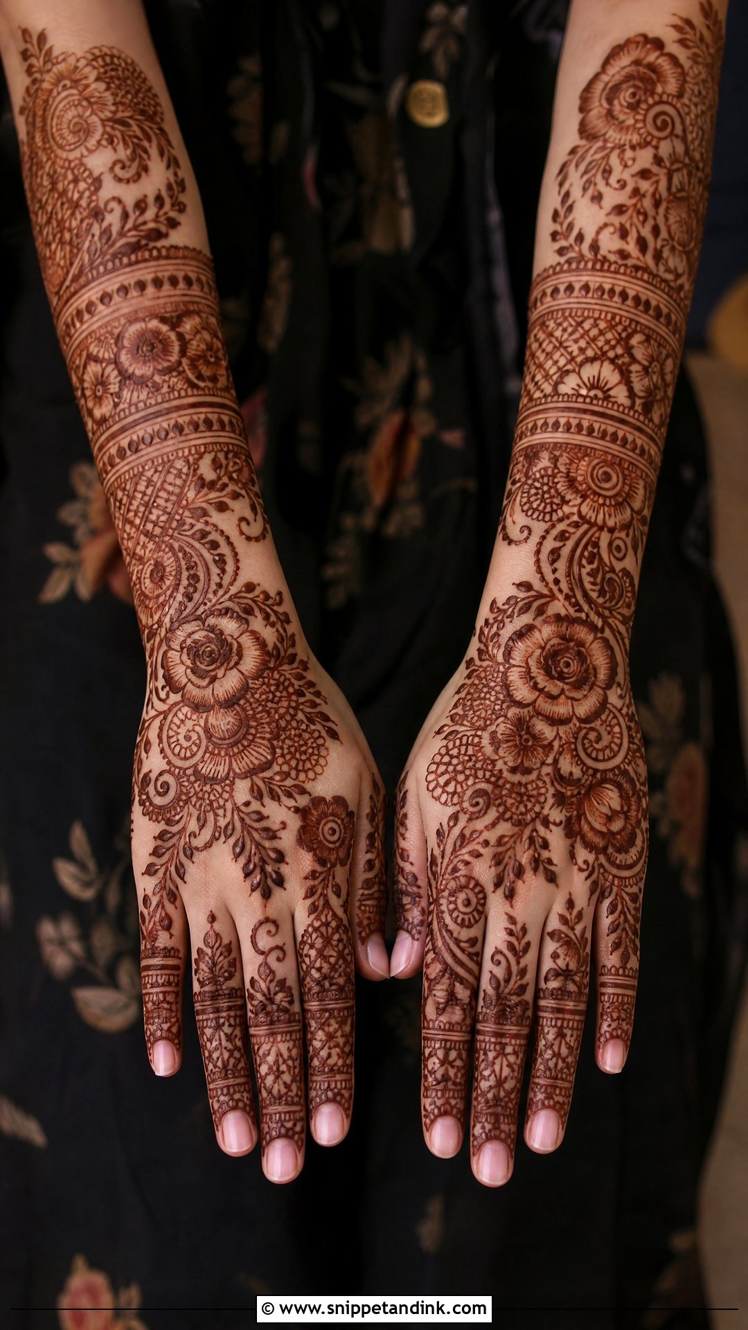 Full Arabic Indo Arabic Back Hand Mehndi Design - Snippet and Ink - 20 Full Arabian Back Hand Mehndi Design Ideas