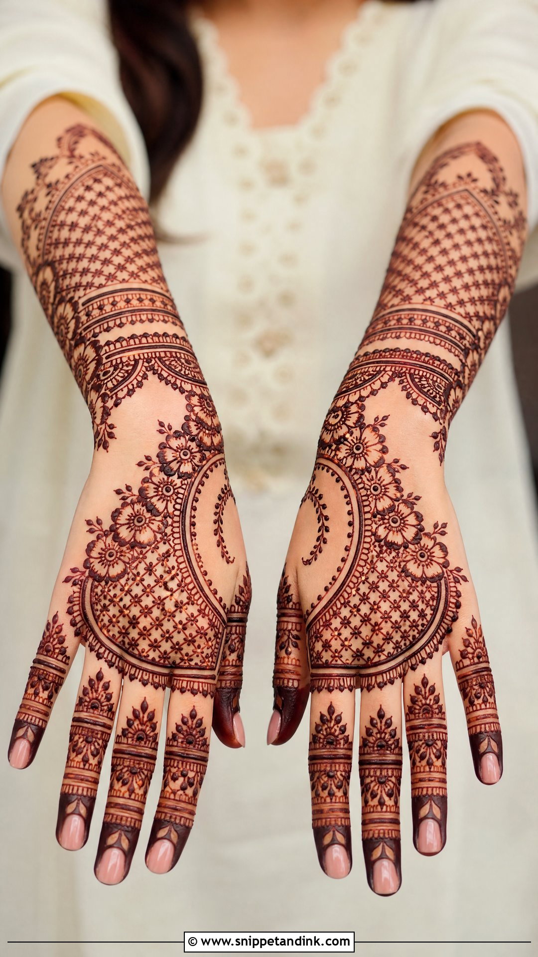 Full Arabic Jaali Back Hand Mehndi Design - Snippet and Ink - 20 Full Arabian Back Hand Mehndi Design Ideas